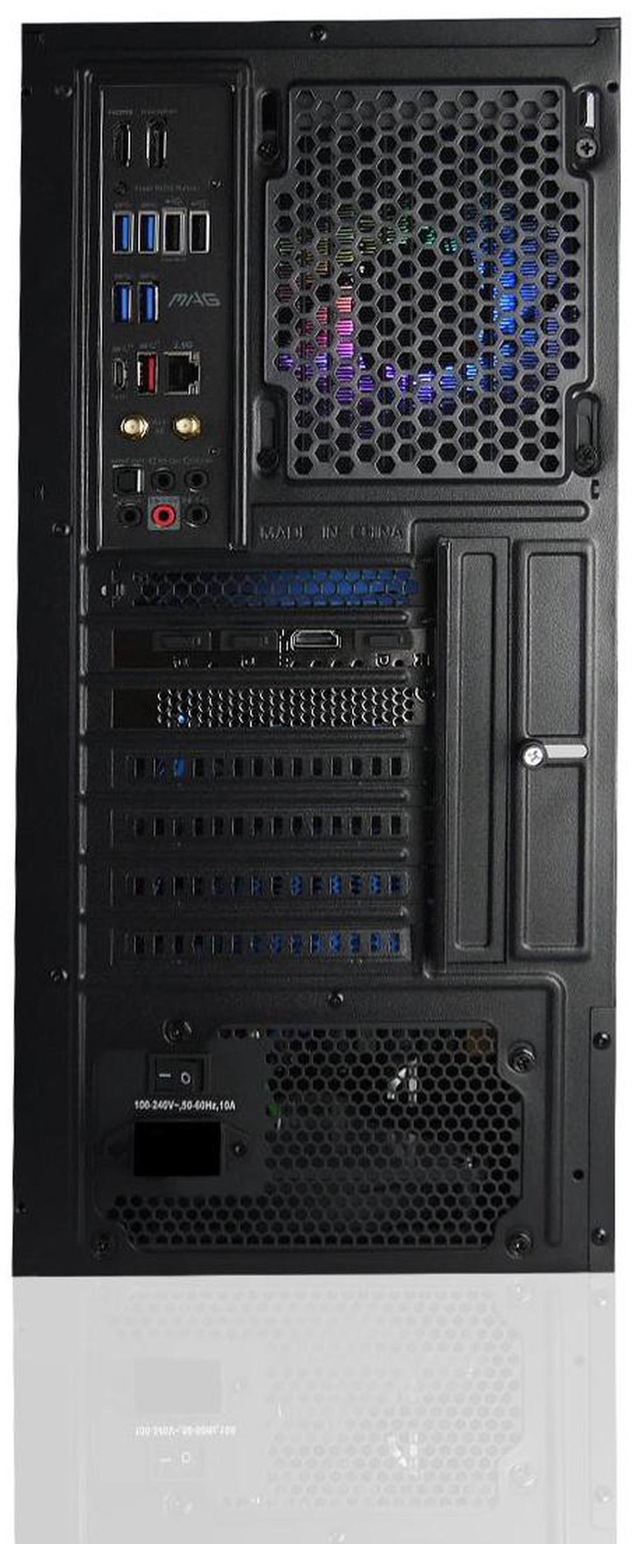 Alt view image 4 of 5 - AVGPC Max Series Gaming PC - AMD Ryzen 7 5700X 4.6 GHz, GeForce RTX 5060 Ti GPU , 32GB RAM, 1TB M.2 NVMe SSD, AIO CPU Liquid Cooler, ARGB Fans, Wifi/AC, MAX ATX Case, Windows 11 Black