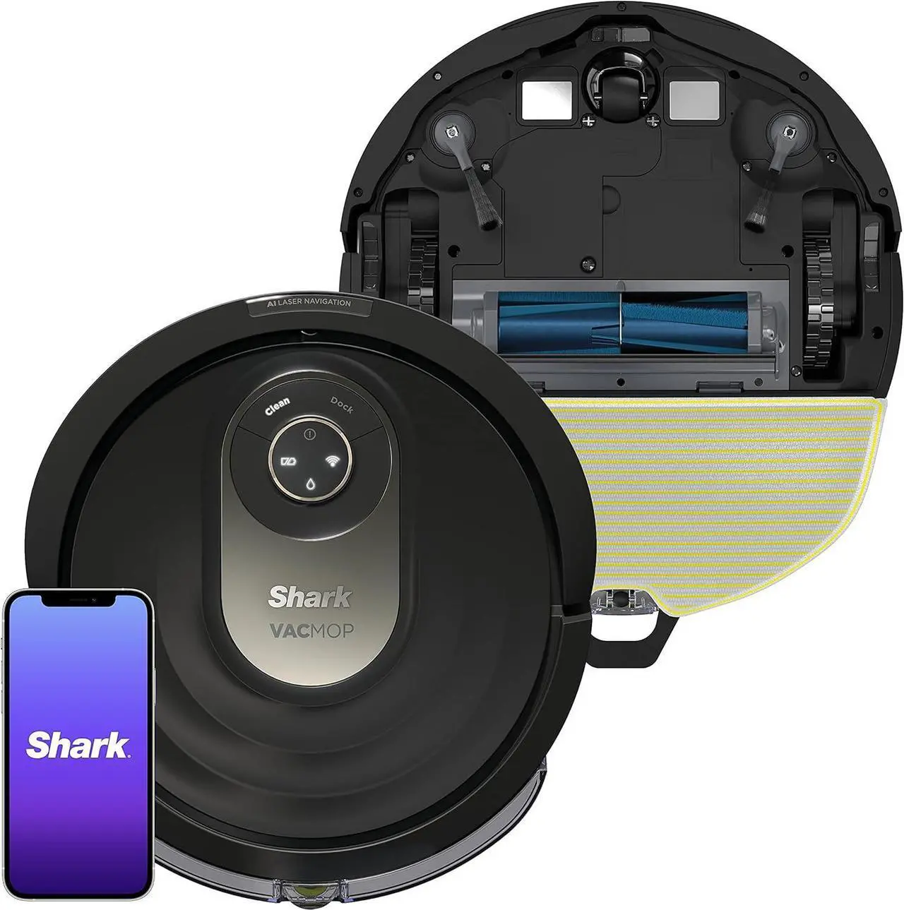 Alt view image 10 of 10 - Shark AV2001WD AI VACMOP 2-in-1 Robot Vacuum