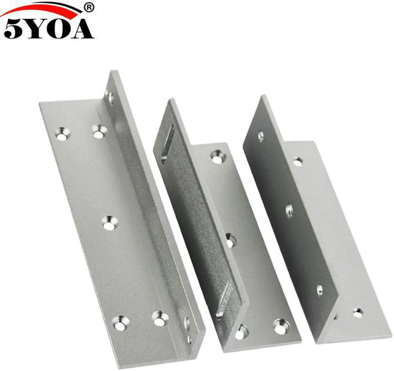 Alt view image 5 of 6 - 180/280/350/500kg Z&L Bracket Magnetic Electromagnetic Lock LZ 350lbs Inward door with wooden metal door Access Control System(3pcs 350kg LZ)