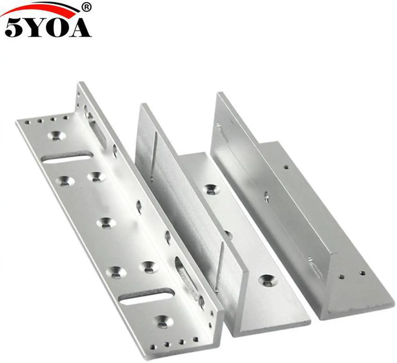 Alt view image 2 of 6 - 180/280/350/500kg Z&L Bracket Magnetic Electromagnetic Lock LZ 350lbs Inward door with wooden metal door Access Control System(3pcs 350kg LZ)