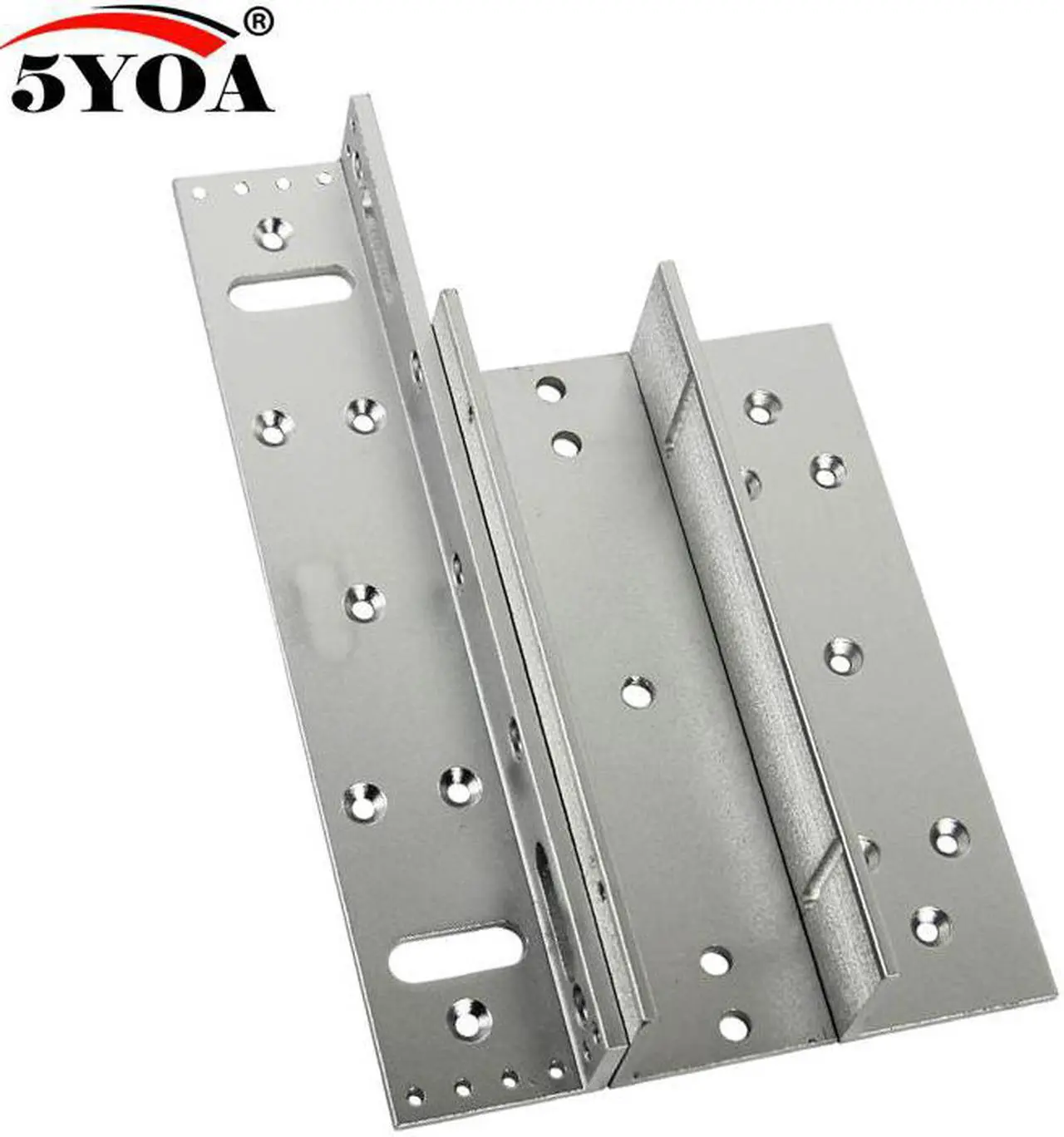 Alt view image 4 of 6 - 180/280/350/500kg Z&L Bracket Magnetic Electromagnetic Lock LZ 350lbs Inward door with wooden metal door Access Control System(3pcs 350kg LZ)