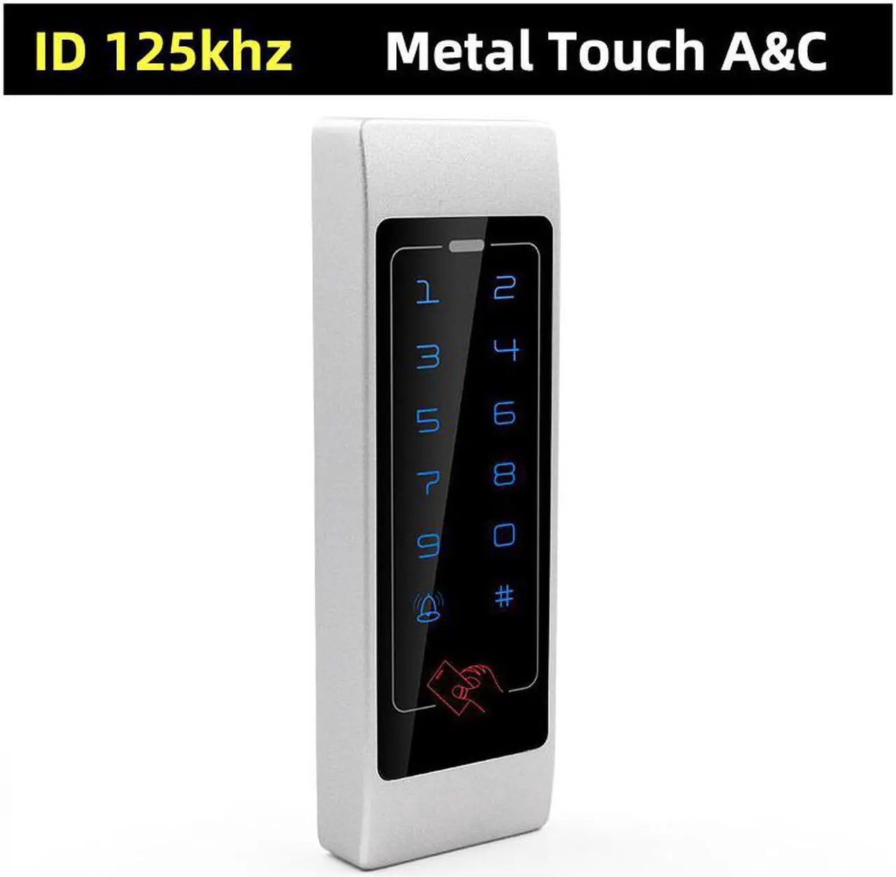 Main image of Metal Touch Access Control System RFID Keypad Electric Door Lock Magnetic Controller ID 125khz IC 13.56mhz(Silver ID narrow)