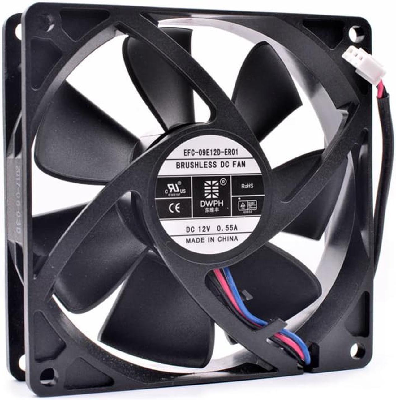 DWPH EFC-09E12D-ER01 9cm 9025 92x92x25mm 92mm fan 12V 0.55A power inverter cooler cooling fan