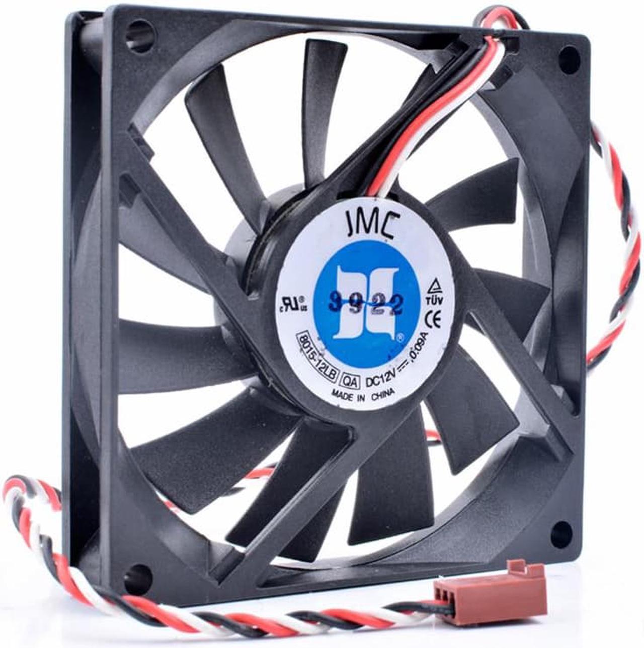 JMC 8015-12LB 8cm 8015 12V 0.09A speed monitoring mute computer chassis CPU cooling fan