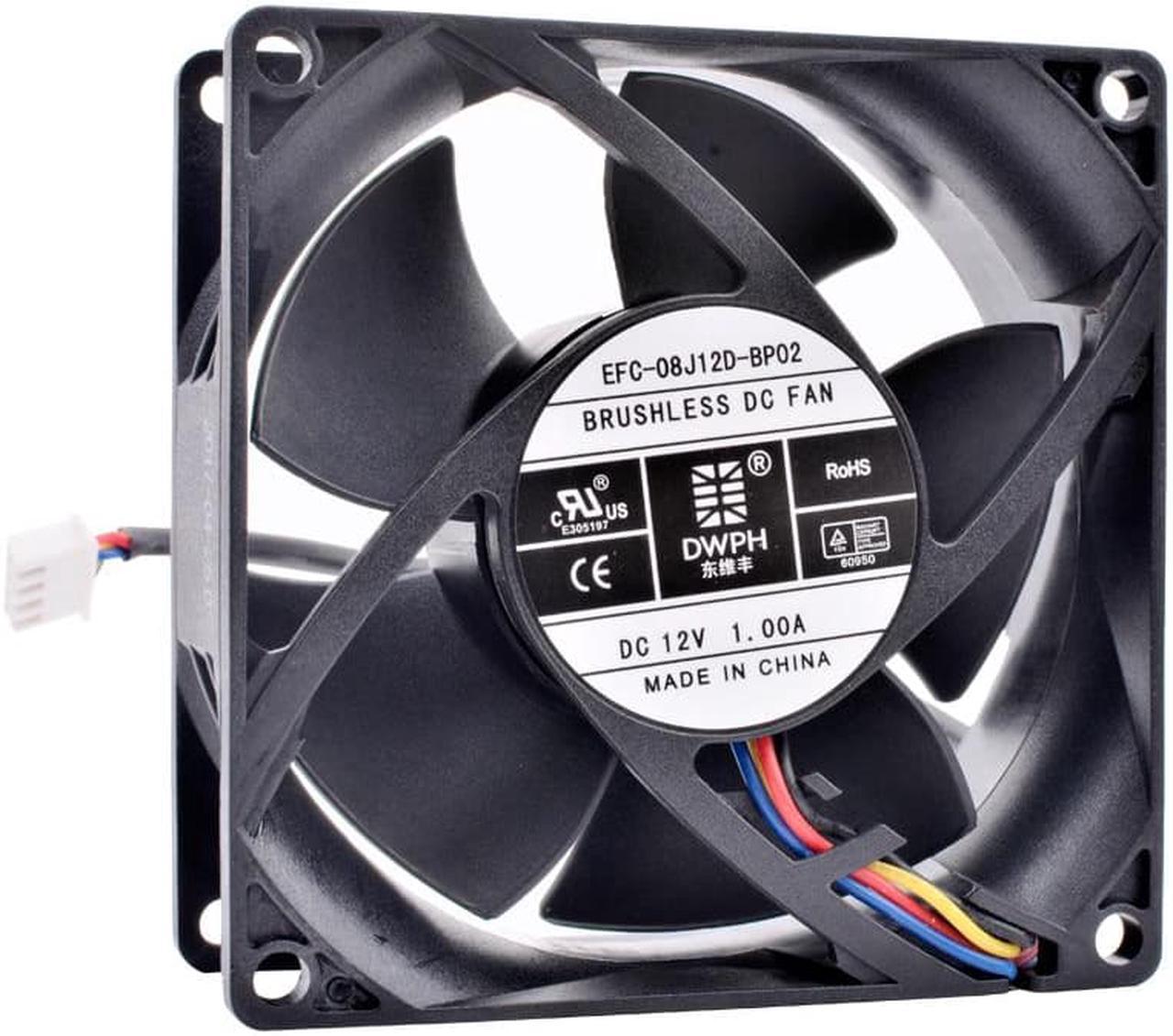 DWPH EFC-08J12D-BP02 8cm 8032 80mm fan 80x80x32mm DC12V 1.00A power switch server 4 lines of cooling fan