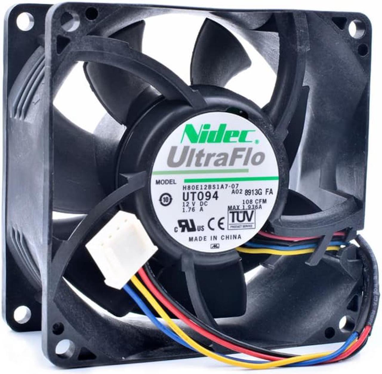 H80E12BS1A7-07 8cm 8038 80x80x38mm DC12V 1.76A server large air volume cooling fan