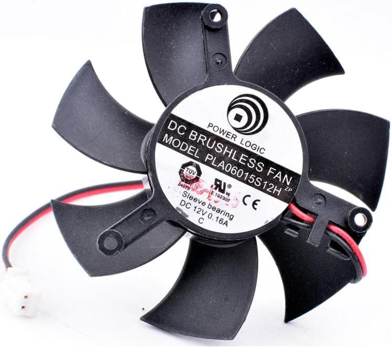 power POWER LOGIC PLA06015S12H 12V 0.16A graphics card single leaf cooling fan