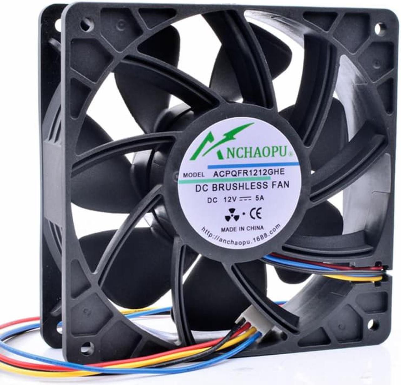 ANCHAOPU QFR1212GHE 12cm 12038 120x120x38mm 12V 5A 4 lines pwm server chassis large air volume cooling fan