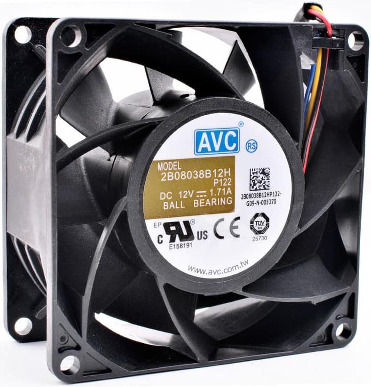 2B08038B12H P122 8cm 8038 12V 1.71A large air volume server cooling fan