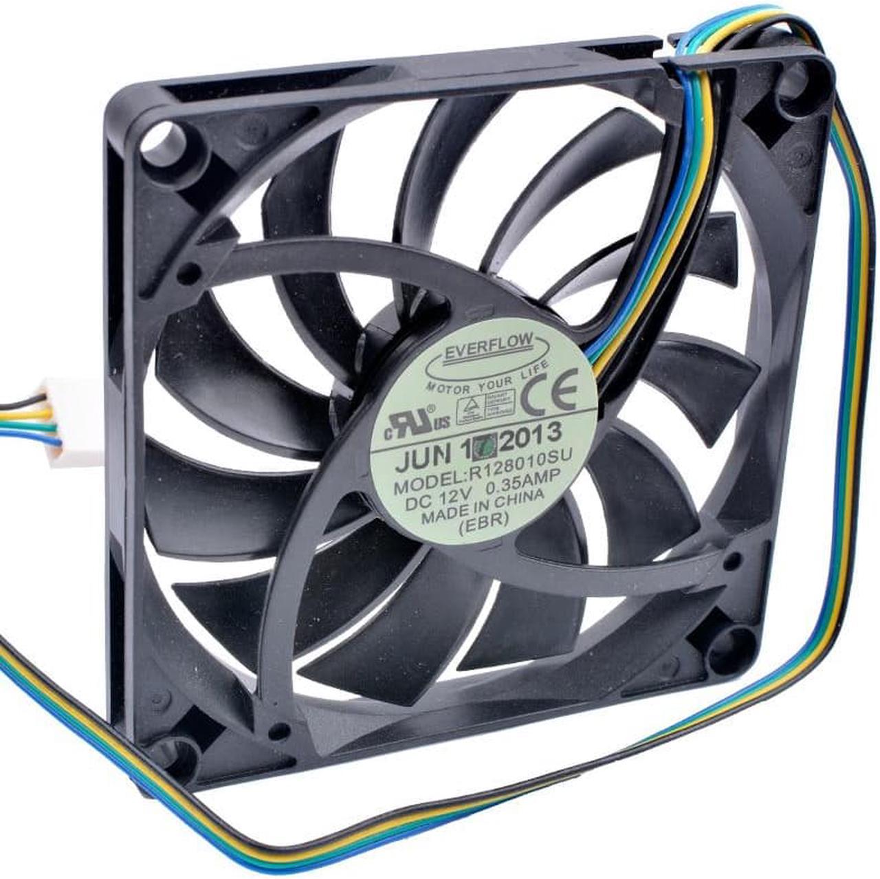 R128010SU  8cm 80x80x10mm 8010 DC12V 0.35A 4 lines pwm computer motherboard ultra-thin cpu cooling fan