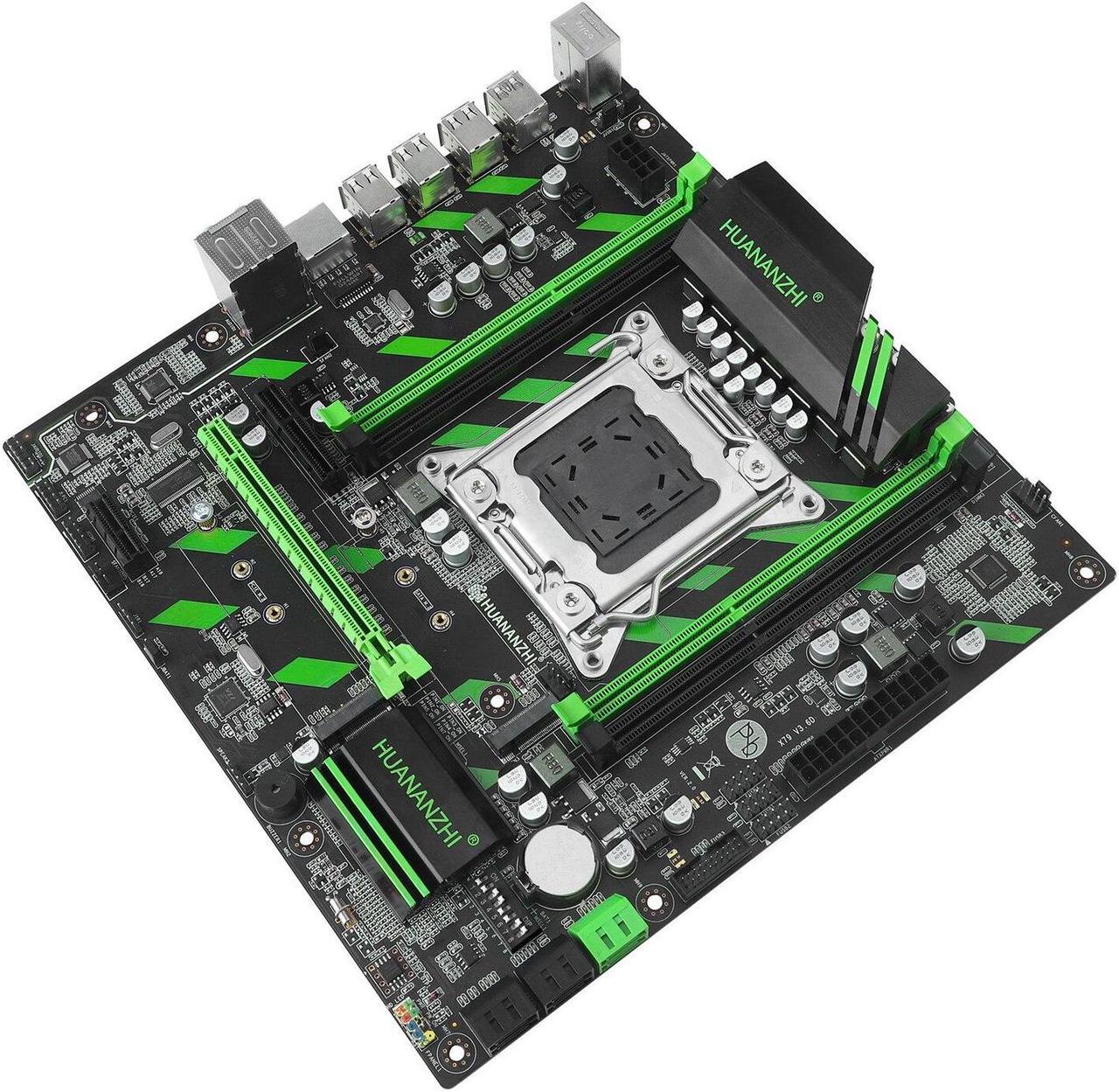 Alt view image 3 of 4 - X79 Motherboard ZD3 LGA2011 M-ATX SATA3 USB3.0 PCI-E 16X NVME NGFF M.2 SSD Support REG ECC RAM
