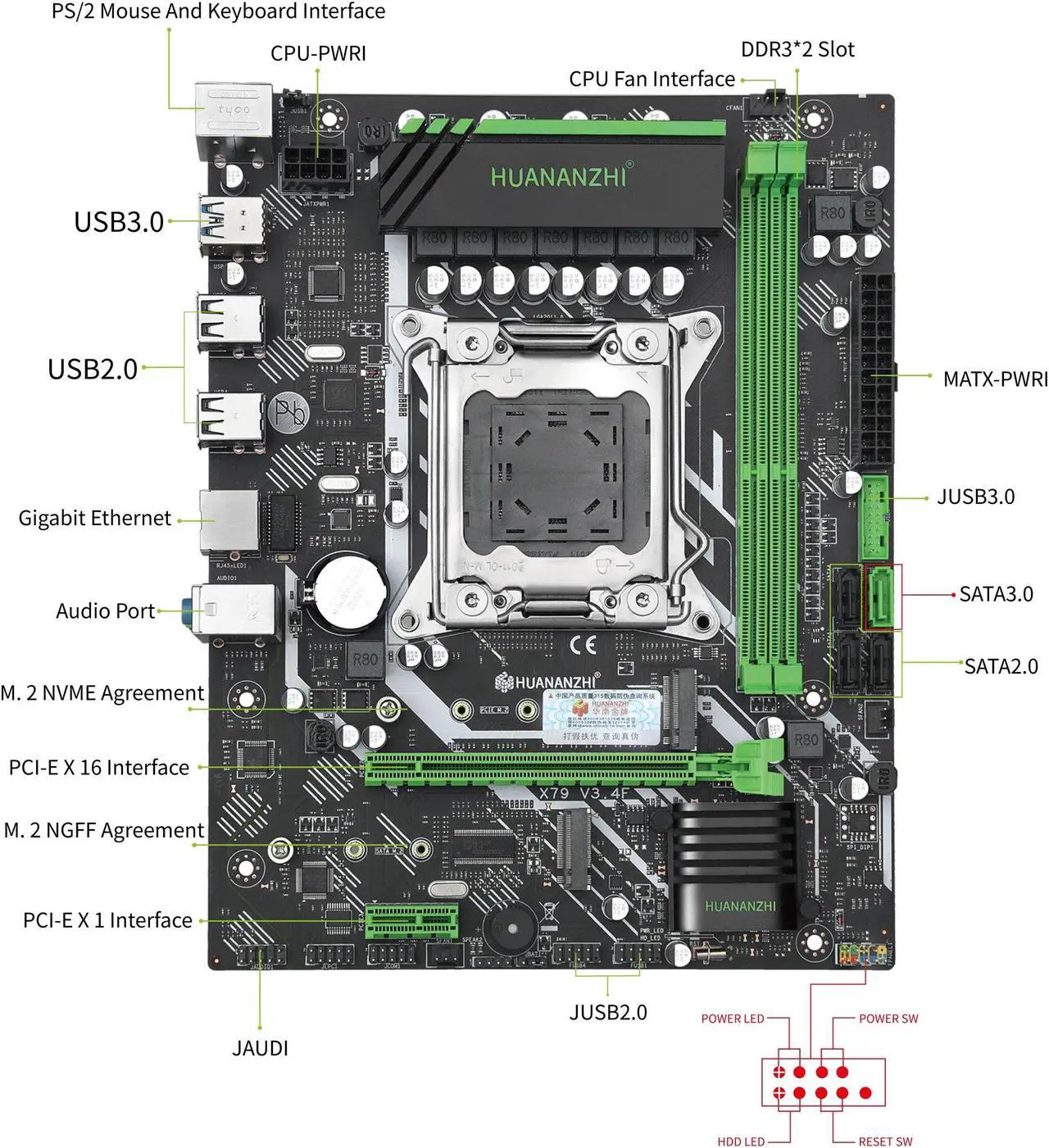 Alt view image 3 of 4 - X79 6M Motherboard Combo with Xeon E5 2689 CPU 2x8GB Memory DDR3 RAM Radiator 1600Mhz