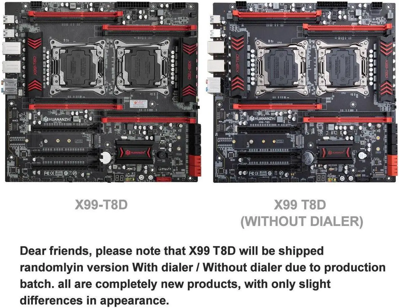 Alt view image 3 of 4 - X99 T8D Motherboard Intel Dual CPU X99 LGA 2011-3 E5 V3 DDR3 RECC M.2 NVME NGFF USB3.0 E-ATX Server Mainboard