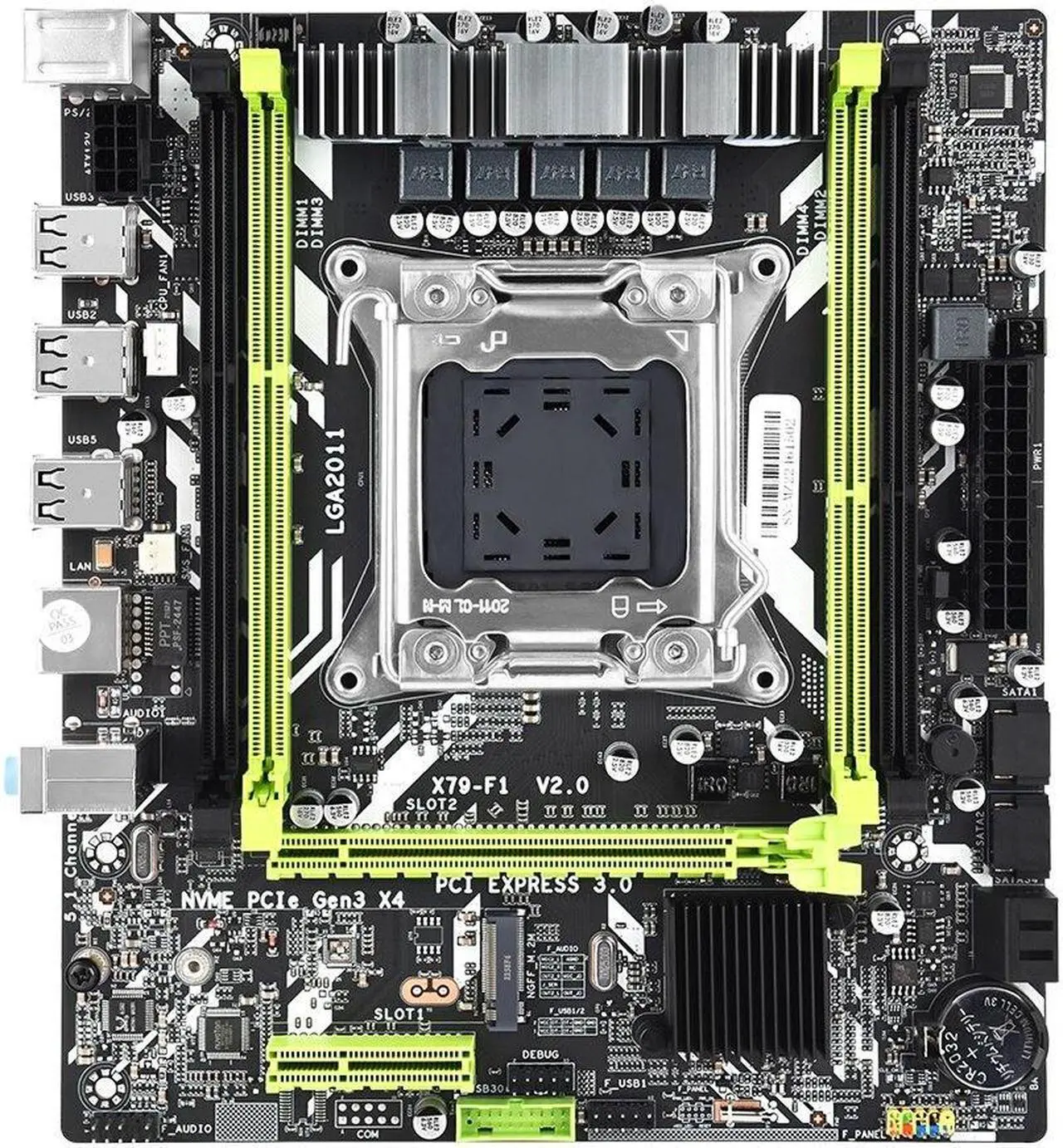Main image of X79 Motherboard X79 F1 LGA2011 Support NVME M.2 SSD Xeon E5 V1 V2 REG ECC DDR3 Memory server