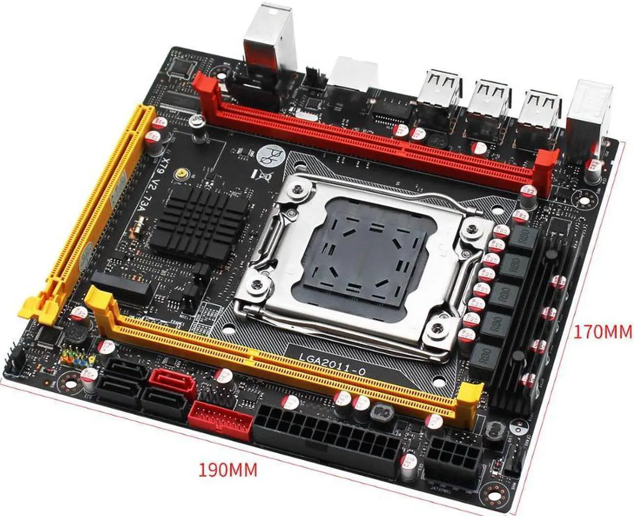Alt view image 4 of 4 - X79 Motherboard Set with E5 2620V2 CPU 2*8GB 1600MHZ REG ECC Ram Combo Support USB2.0 NVME M.2 Kit