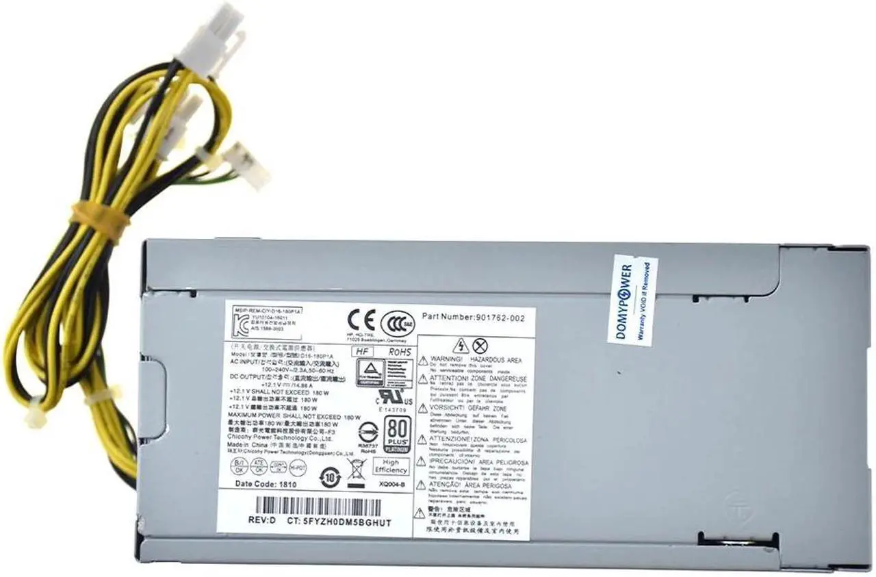 Main image of 180w 4+4pin for H-P 280 Pro G3 MT Power Supply PA-1181-6HY D16-180P3A Psu