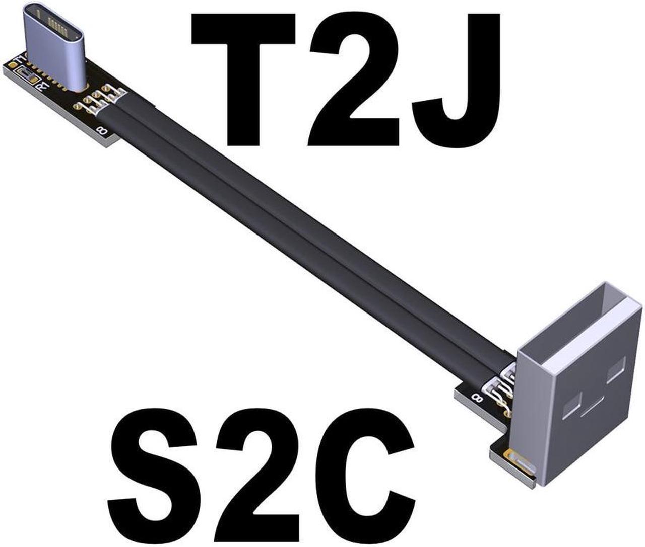 Main image of USB 2.0 Type A to Type C Flat Charging Data Cable 6A High Current USB-C Charger Extender Cord 0.48G/bps for PC TV USB Device(S2C-T2J)(15cm)