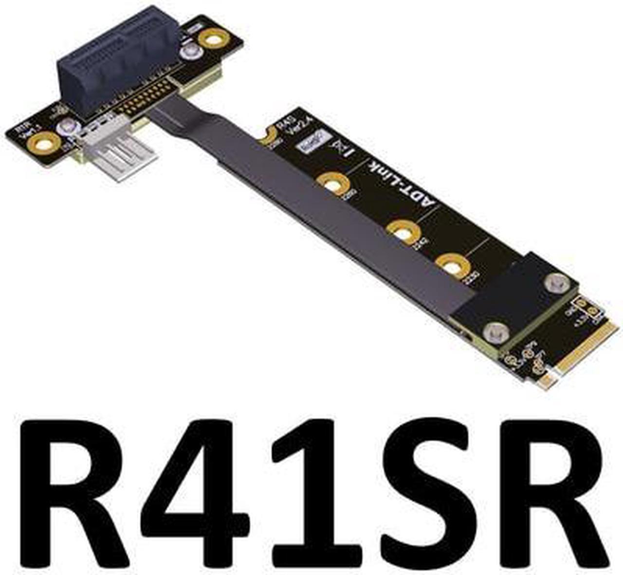 Main image of ADT R41SF/SL/SR PCIe x1 Pci-e 1x 3.0 to for M.2 key M Riser Adapter Card Extension Ribbon Cable M2 key-M 1 PCI-express 8G/bps(R41SR)(40cm)