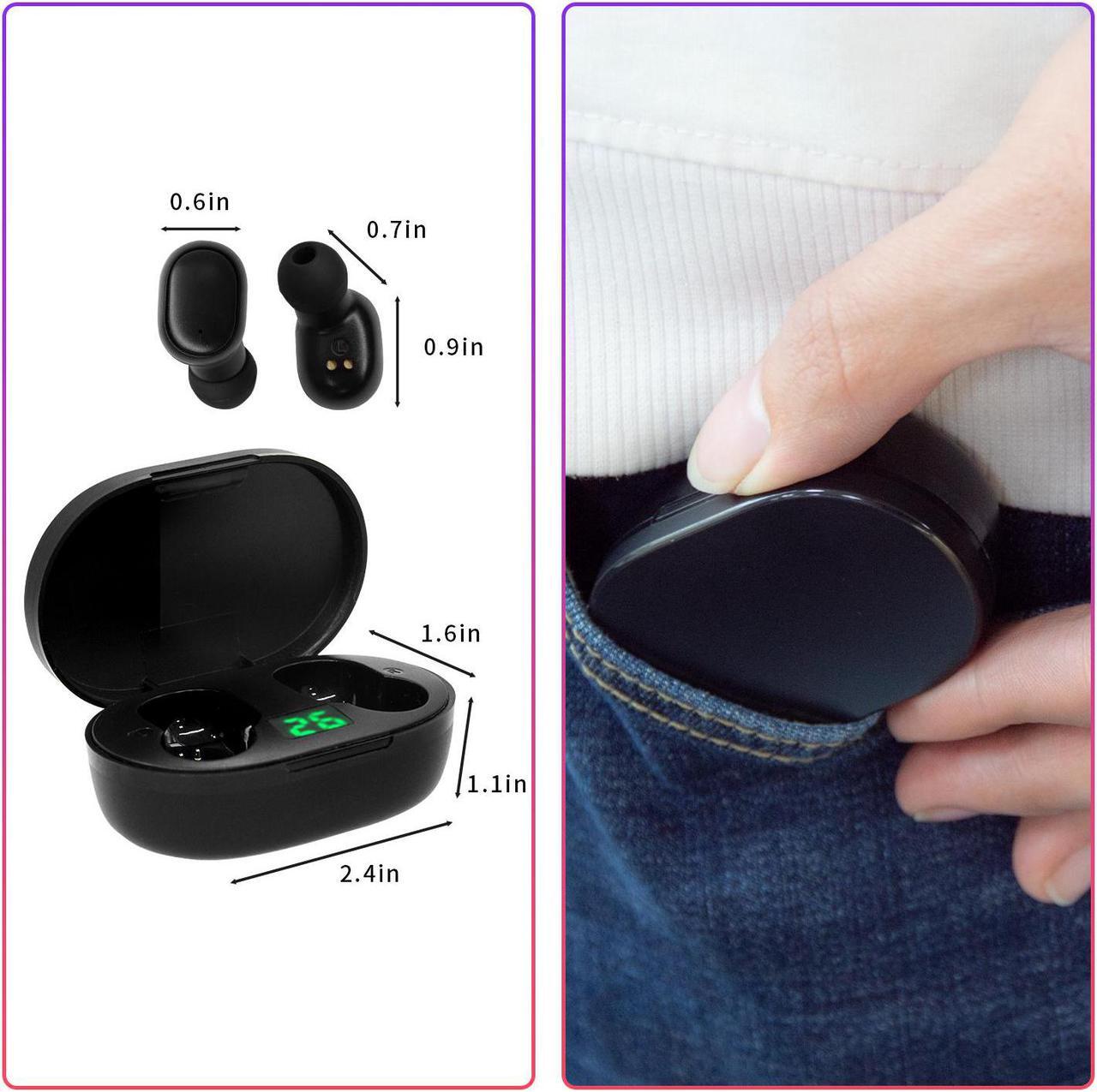 Alt view image 3 of 7 - Hearing Amplifier Aid Rechargeable Digital Personal Sound Amplifier Devices ITE for Seniors,Inner-Ear Hearing aid,black, Right ear+charging case