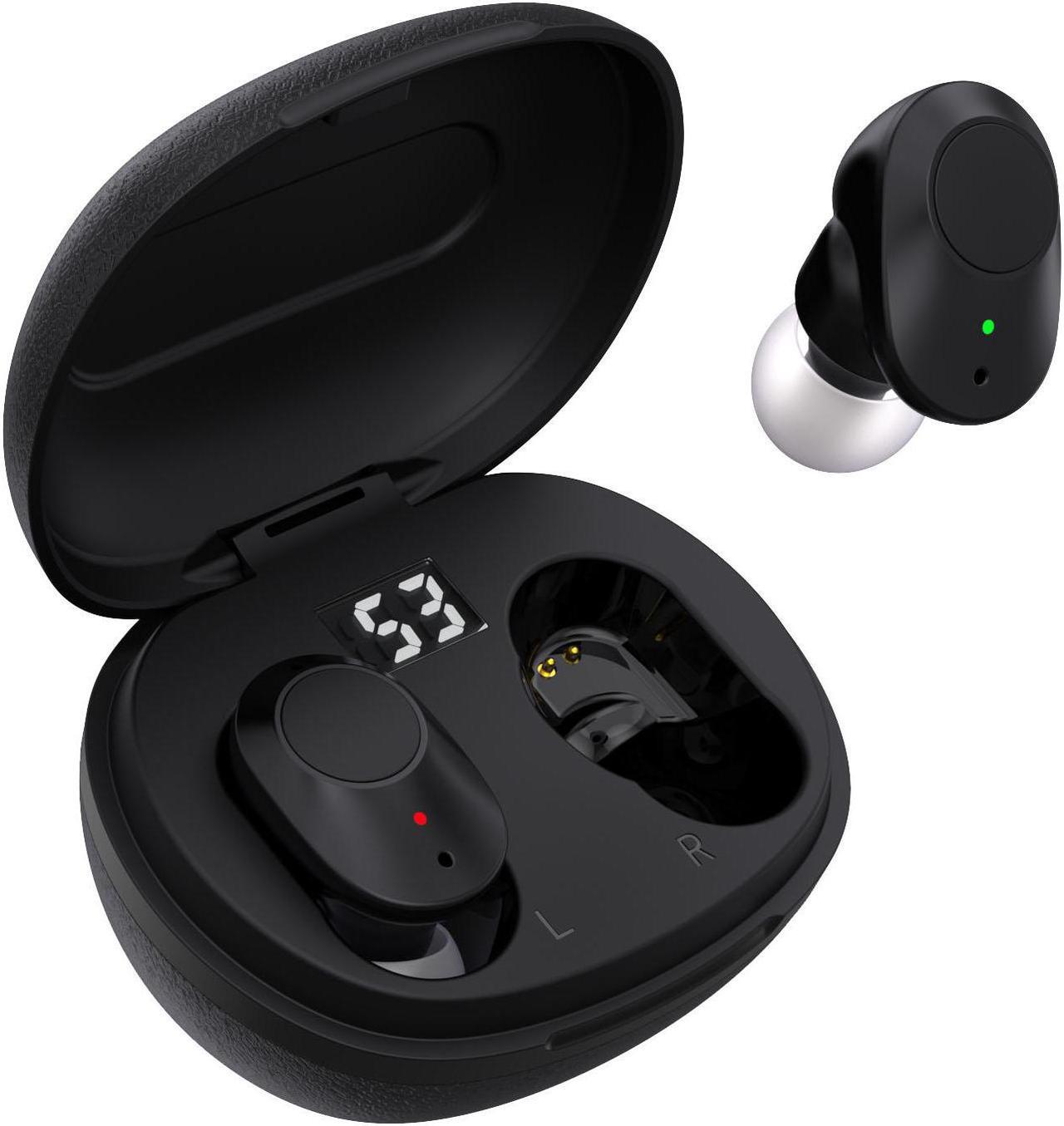 Main image of Rechargeable hearing aid, compact mini hearing amplifier, easy to carry elderly sound amplifier, contains 4 hearing aid black