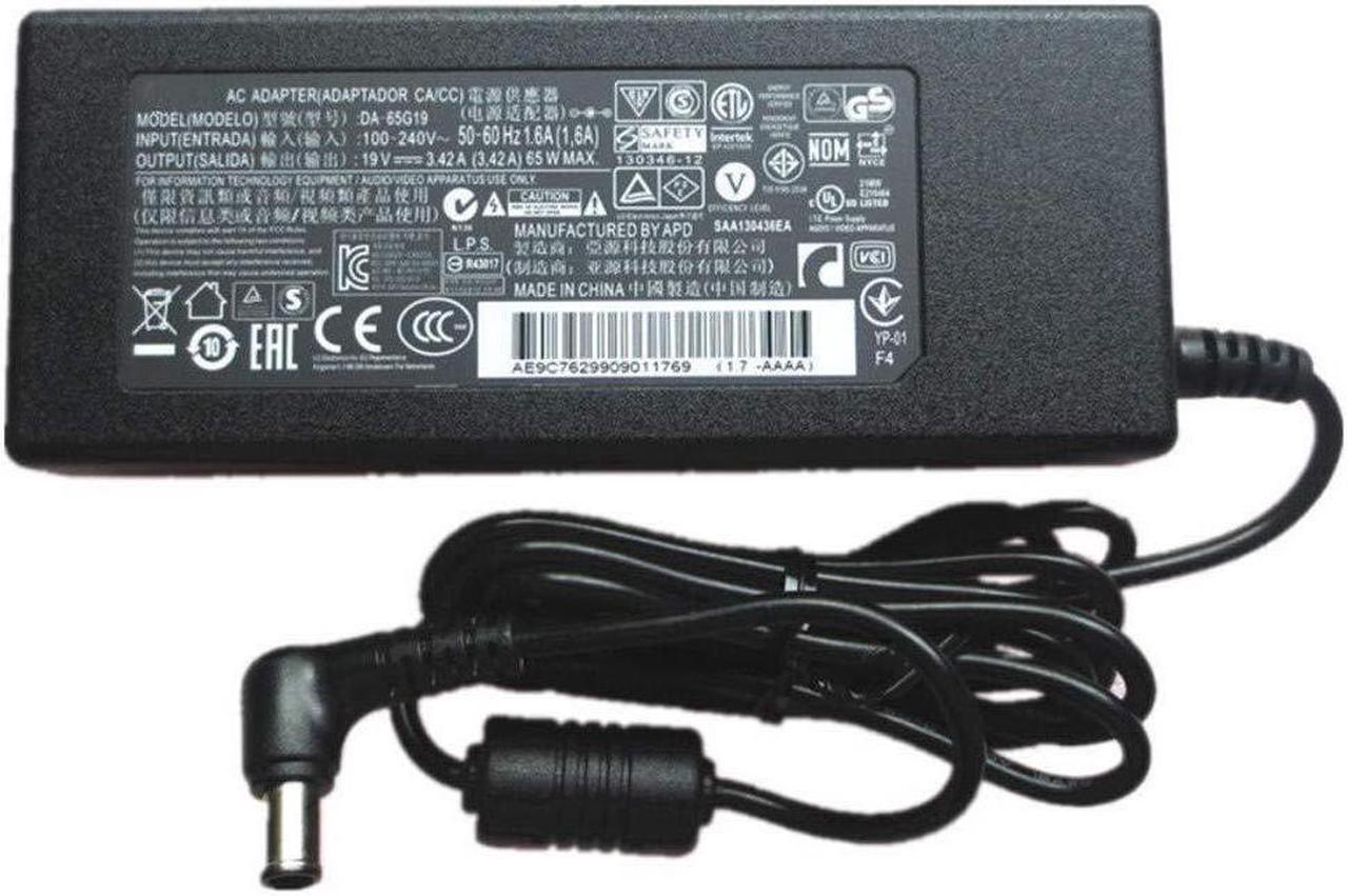 AC Adapter for LG DA65G19 49LF5100-CA DA-65G19 DA-65F19 LCAP40 49lf5100-ua led tv