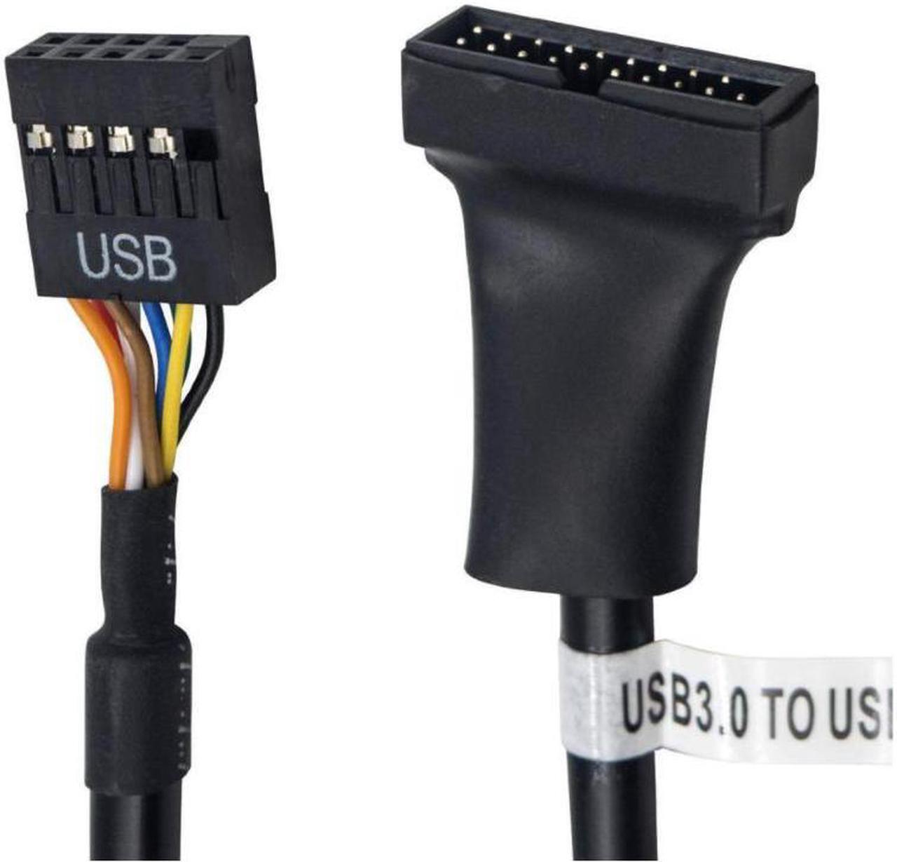 Alt view image 3 of 4 - Duttek USB 3.0 Header to USB 2.0,USB 3.0 to USB 2.0 Motherboard Adapter Cable,19 Pin USB3.0 Male to 9 Pin USB2.0 Female Motherboard Cable Adapter Converter 6 inch/15cm (2-Pack)