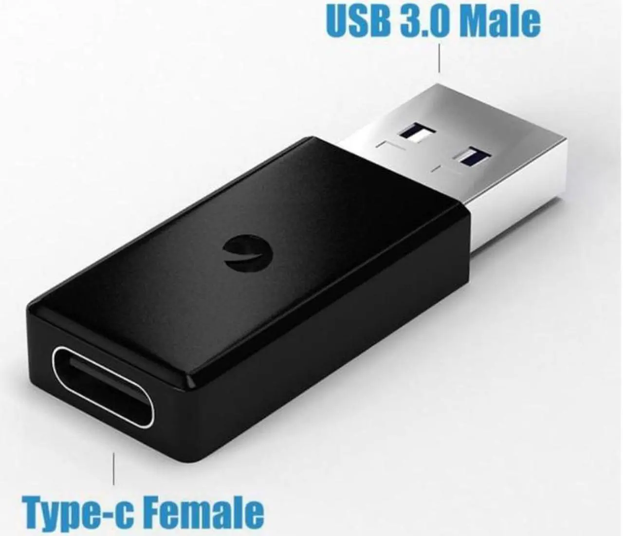 Main image of USB 3.0 Male to USB 3.1 Type C Female Data Converter USB 3.0 to USB-C Female Adapter Port for Laptop Phone Black Converter