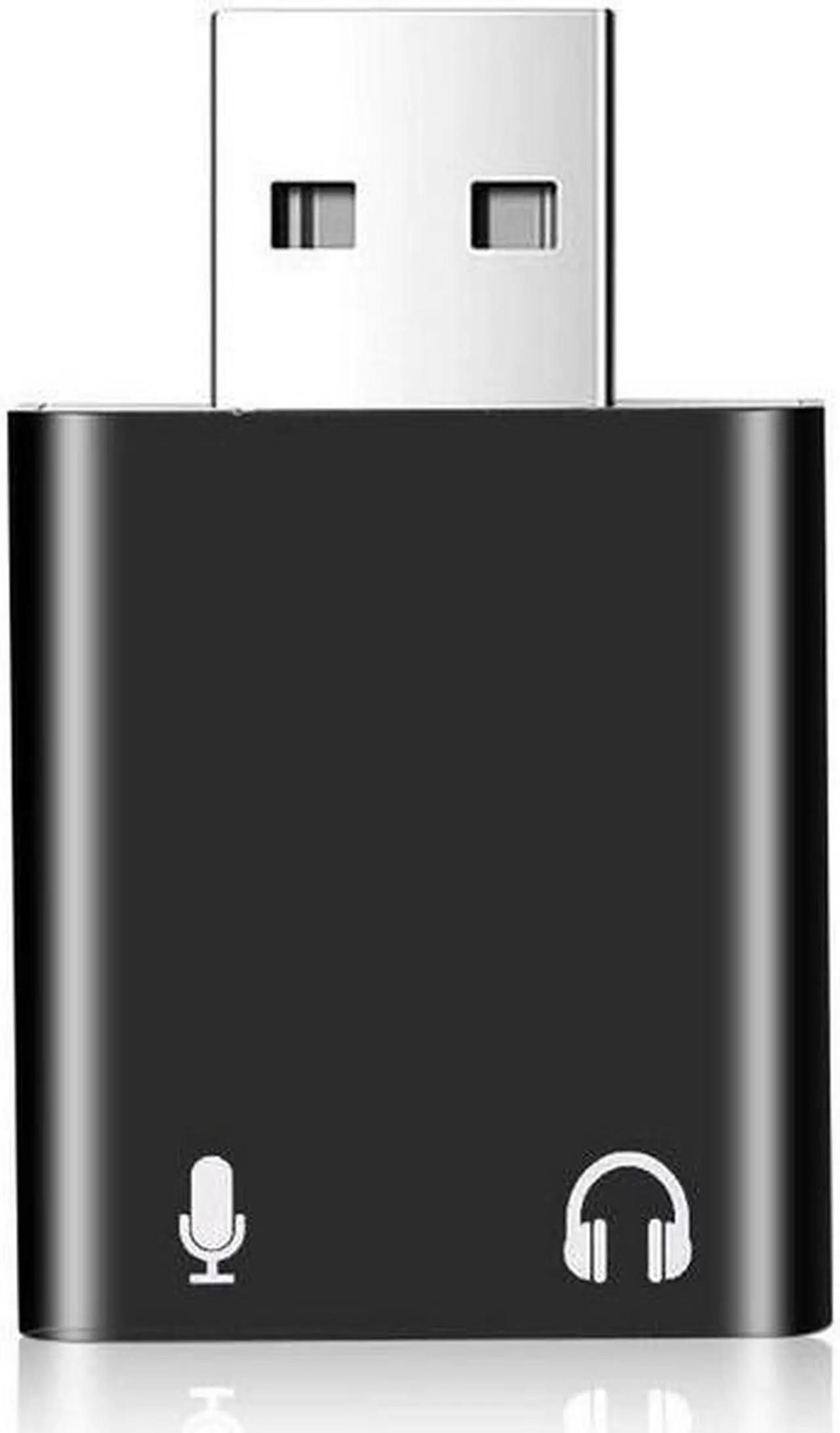 Alt view image 2 of 6 - External USB Audio Sound Card USB To Jack 3.5mm Converter Headphone Adapter Mic Sound Card Headsets Virtual 7.1 Ch Microphone