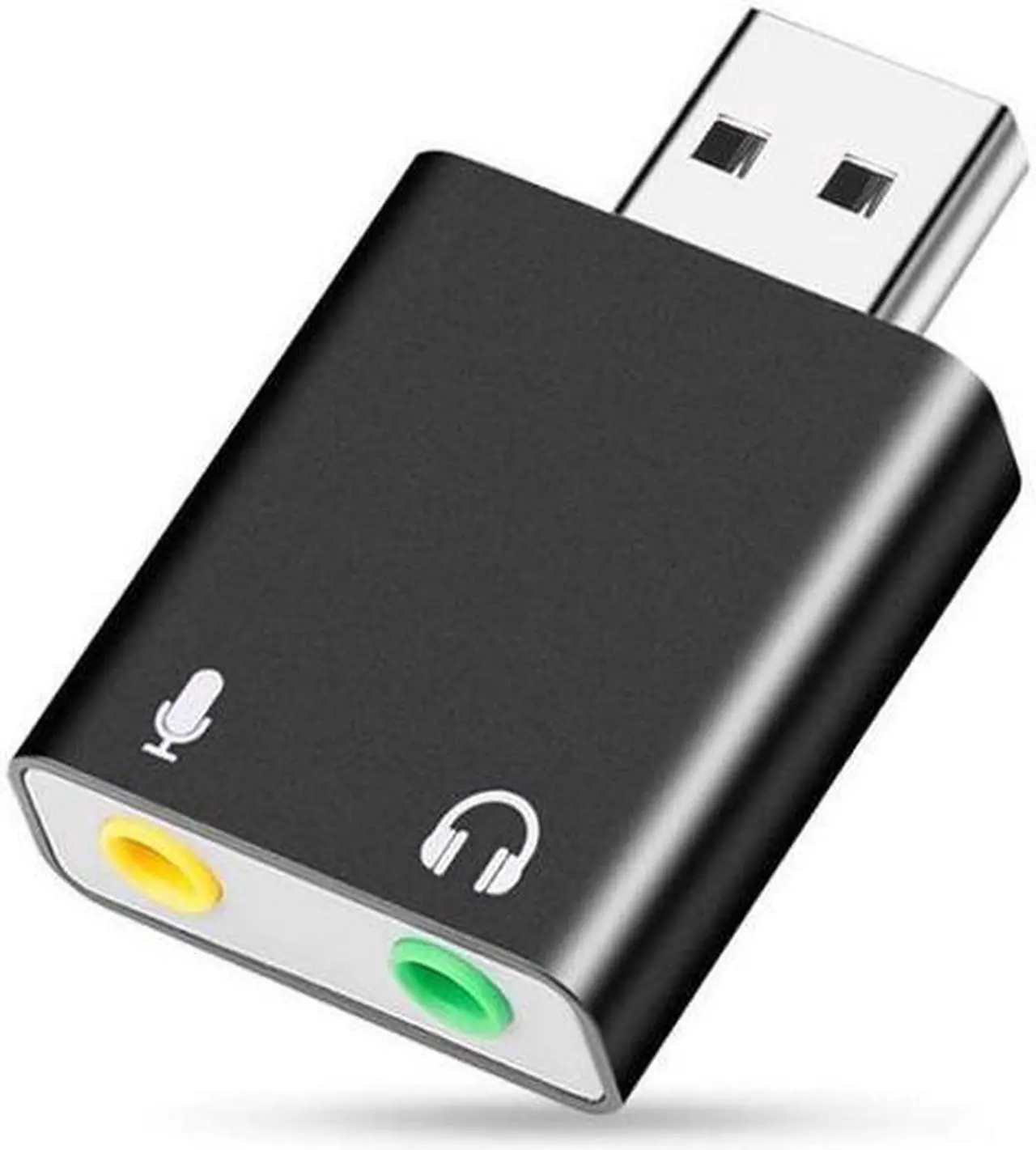 Alt view image 3 of 6 - External USB Audio Sound Card USB To Jack 3.5mm Converter Headphone Adapter Mic Sound Card Headsets Virtual 7.1 Ch Microphone