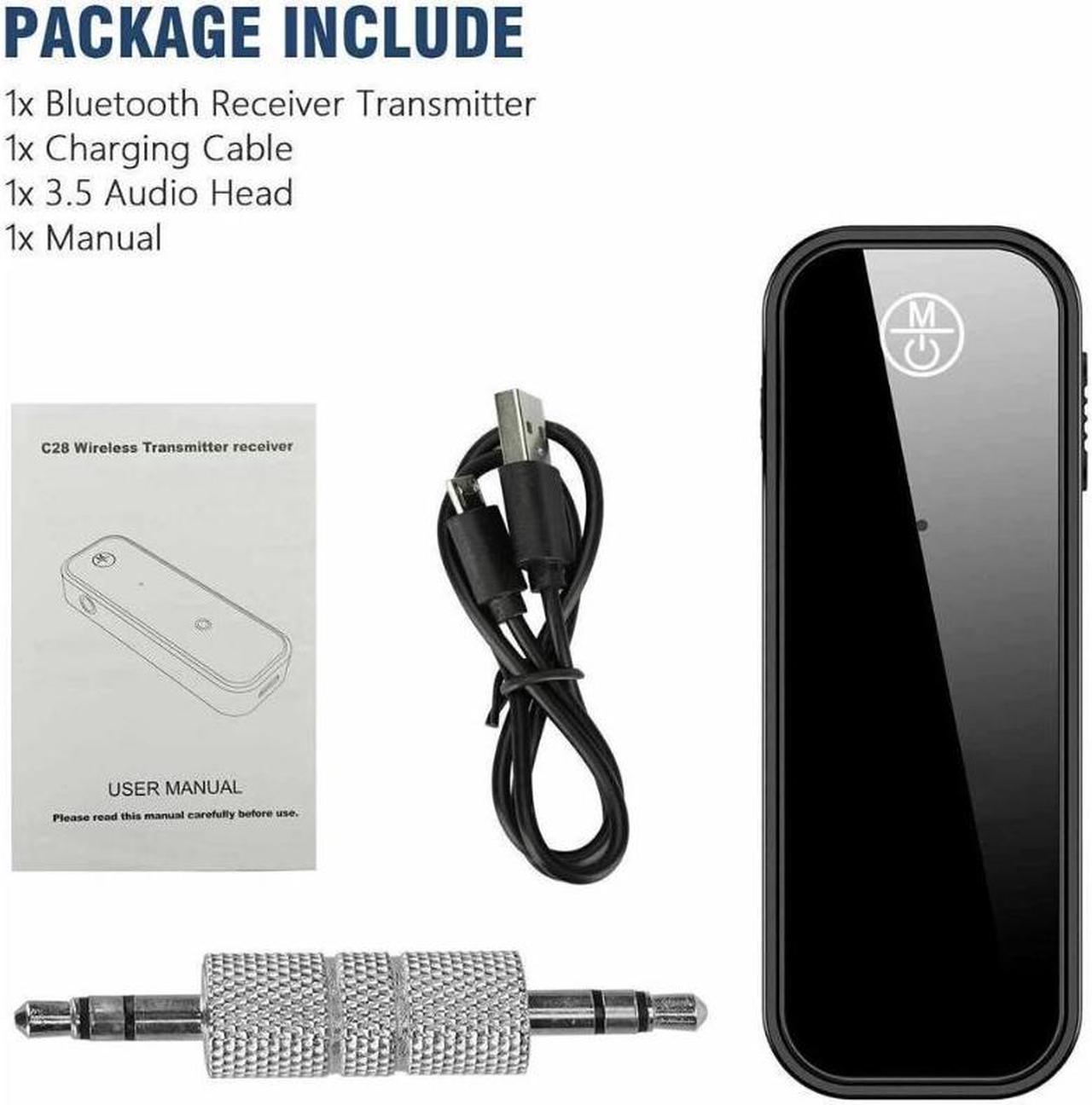Alt view image 6 of 6 - Bluetooth 5.0 Adapter 3.5mm Jack Aux Receiver, 2-in-1 Wireless Transmitter & Receiver for iPod Touch (7th Generation), Streaming Audio of TV, PC, Speaker, Headphones, Car, Home Stereo