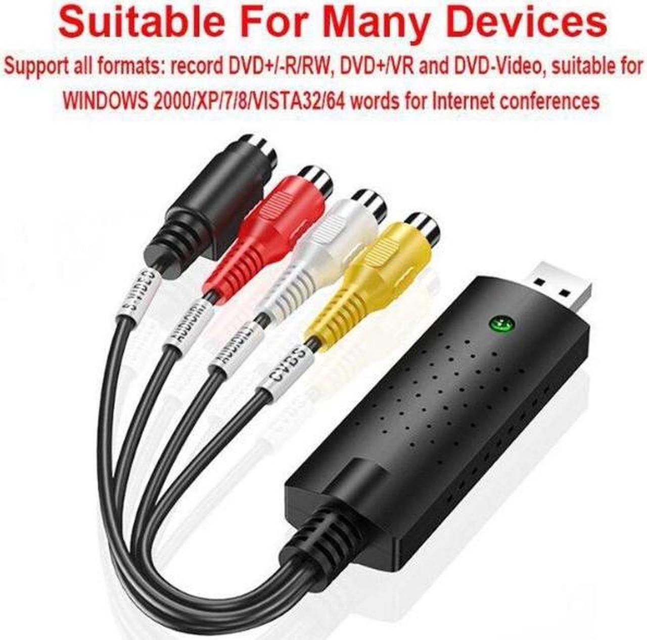 Alt view image 3 of 3 - Video Audio VHS VCR Video Capture Card USB To DVD Converter Capture Card Adapter USB Video Capture Card AV Signa Monitor Capture