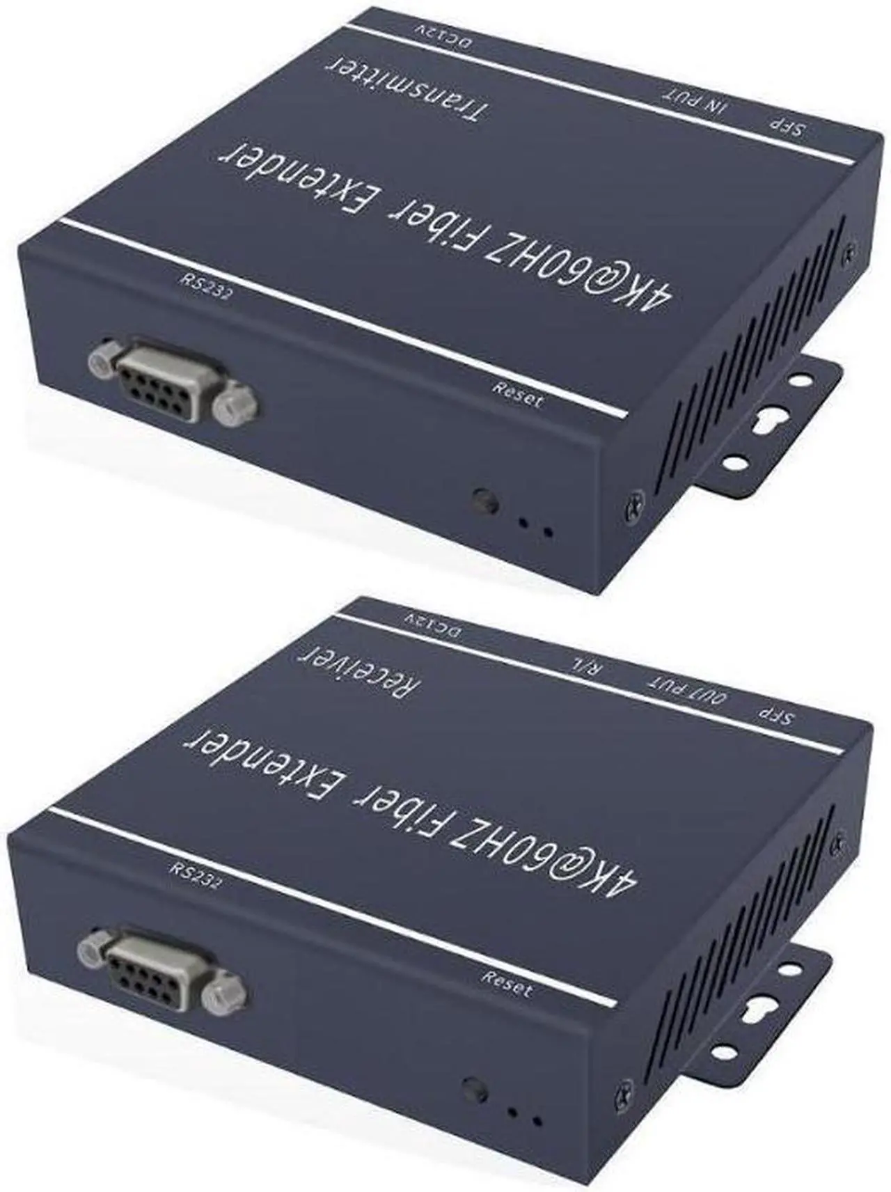 Alt view image 2 of 5 - Up to 20KM / 12.4miles, 4Kx2K@60Hz HDMI2.0 Fiber Optic Extender Over Single Mode SFP MSA LC Fiber Optic Cable Transmitter and Receiver set