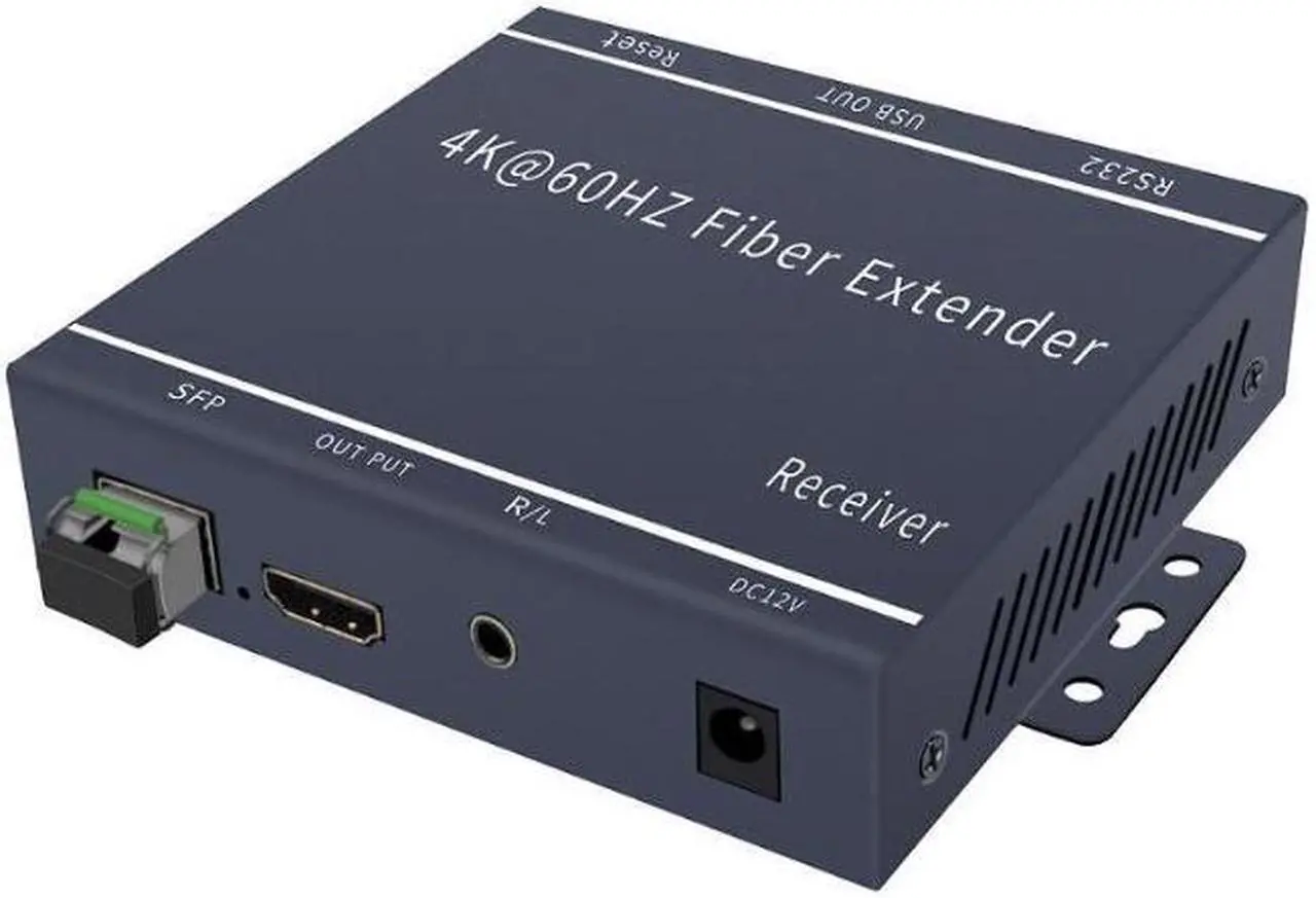 Alt view image 3 of 5 - Up to 20KM / 12.4miles, 4Kx2K@60Hz HDMI2.0 Fiber Optic Extender Over Single Mode SFP MSA LC Fiber Optic Cable Transmitter and Receiver set