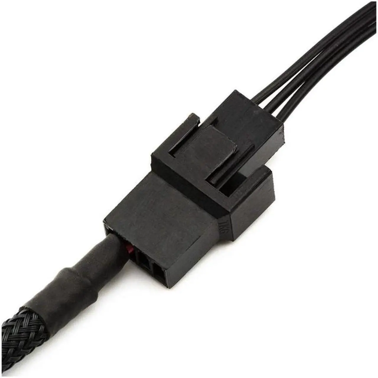 Alt view image 4 of 5 - CRJ Full Speed 12V Voltage Step-Up USB to Dual 3-Pin and 4-Pin PC Fan Sleeved Power Adapter Cable