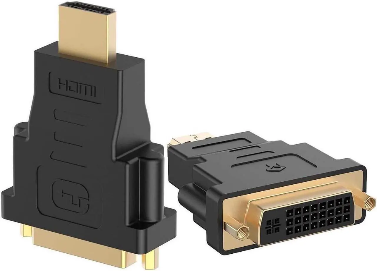 Main image of 2-Pack HDMI (Male) to DVI (Female) Adapter (Black)