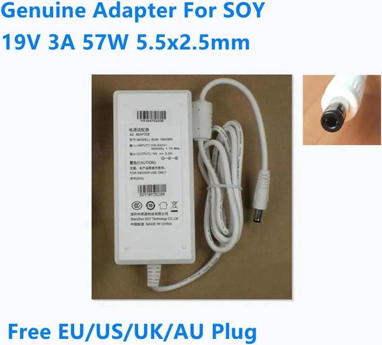Main image of 19V 3A 57W 5.5x2.5mm SUN-1900300 Power Supply AC Adapter For Monitor Laptop Charger