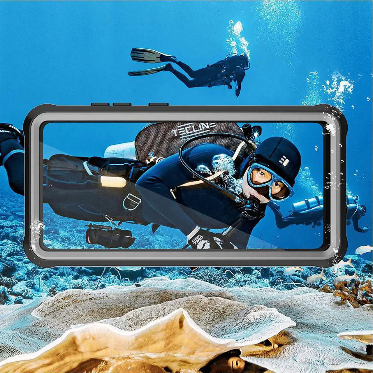 Alt view image 2 of 7 - SZYG for Samsung Galaxy S20 FE 5G Case Waterproof, Built in Screen Protector 360° Full Body Heavy Duty Protective Shockproof IP68 Underwater Case for Samsung Galaxy S20 FE 5G 6.5 inch.