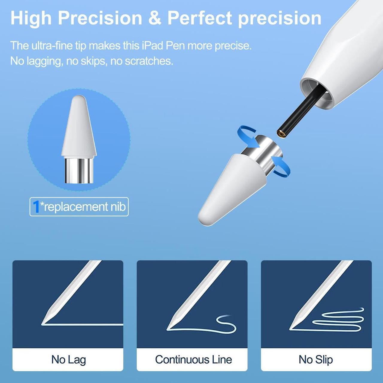 Alt view image 3 of 7 - Stylus Pens for Touch Screens, Active Stylus Pen for iOS/Android with Magnetic Design Fine Point Stylist Pencil Compatible with Apple iPad/Pro/Air/Mini/iPhone/Tablets Writing & Drawing.