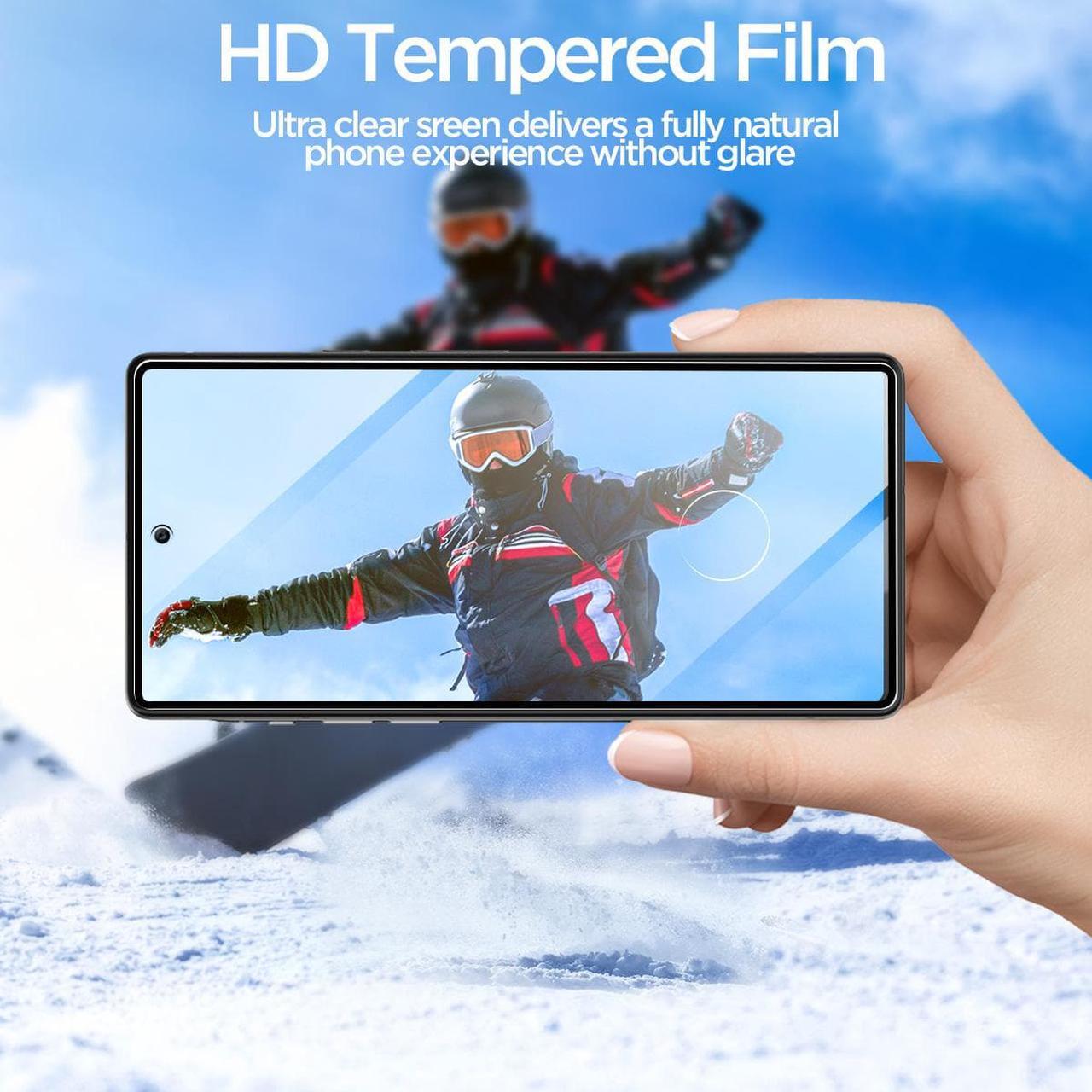 Alt view image 6 of 7 - SZYG [2Pack] Glass Screen Protector for Google Pixel 7 Pro, 9H Tempered Glass, Ultrasonic Fingerprint Compatible,HD Clear Case Friendly for Google Pixel 7 Pro 5G Glass Screen Protector.