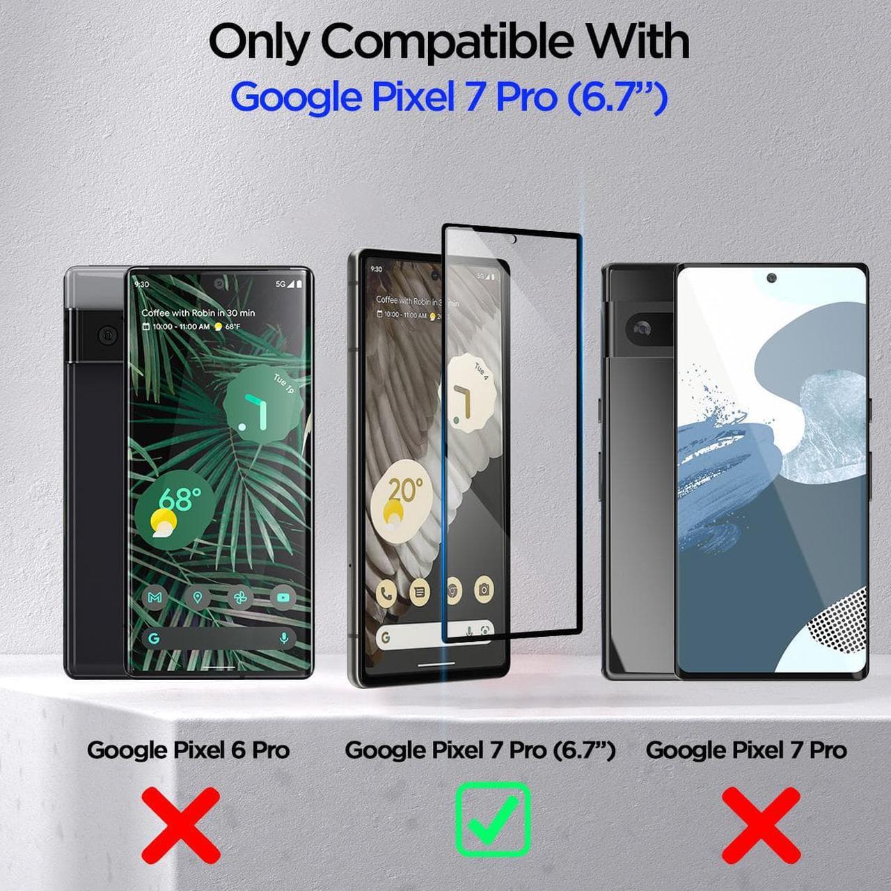 Alt view image 7 of 7 - SZYG [2Pack] Glass Screen Protector for Google Pixel 7 Pro, 9H Tempered Glass, Ultrasonic Fingerprint Compatible,HD Clear Case Friendly for Google Pixel 7 Pro 5G Glass Screen Protector.