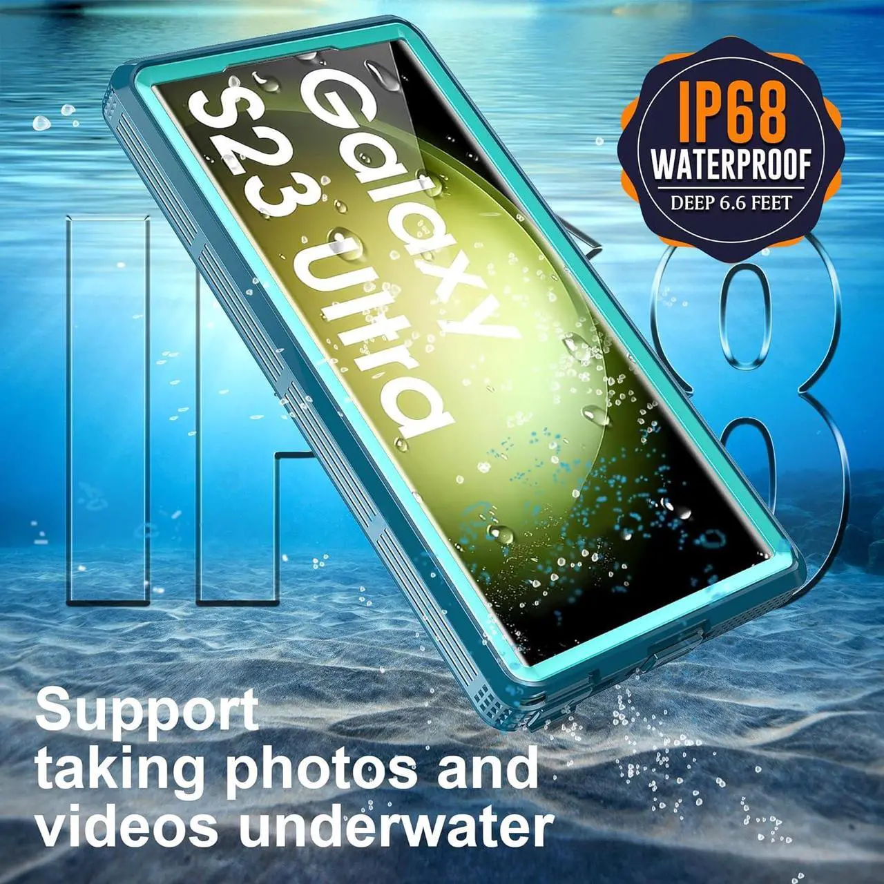 Alt view image 2 of 7 - SZYG for Samsung Galaxy S23 Ultra Case Waterproof, Built-in Screen Protector Full Body Protection [IP68 Underwater] Dustproof Heavy Duty Shockproof Rugged Case for Galaxy S23 Ultra 5G 6.8'' 2023.