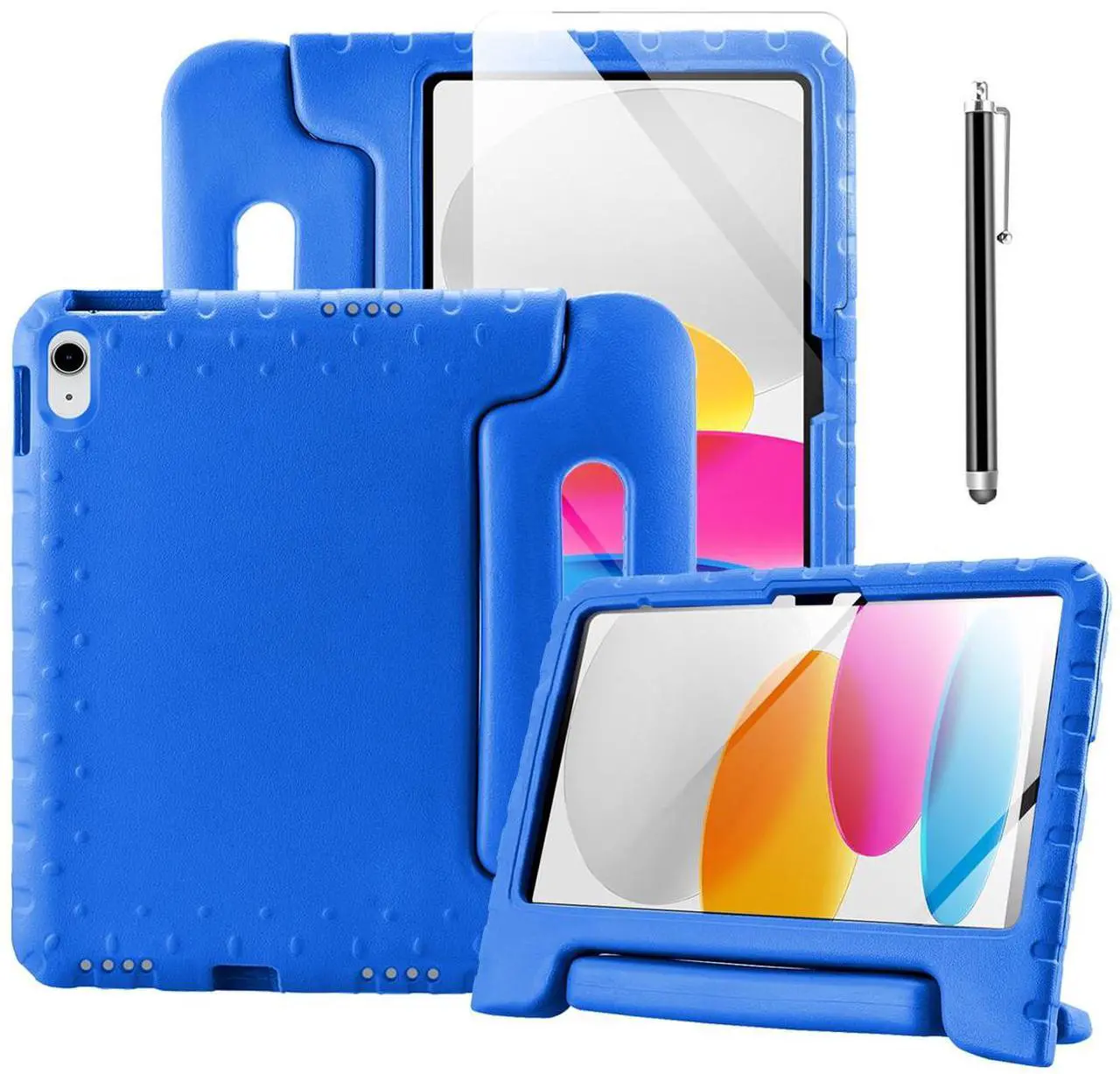 Main image of SZYG For Apple iPad A16 11 inch 2025 (A3354/A3355)/iPad 10th Generation 10.9 inch 2022 (A2696/A2757) Case EVA Shockproof Heavy Duty Handle Stand Cover Kids Protection with Screen Protector & Stylus