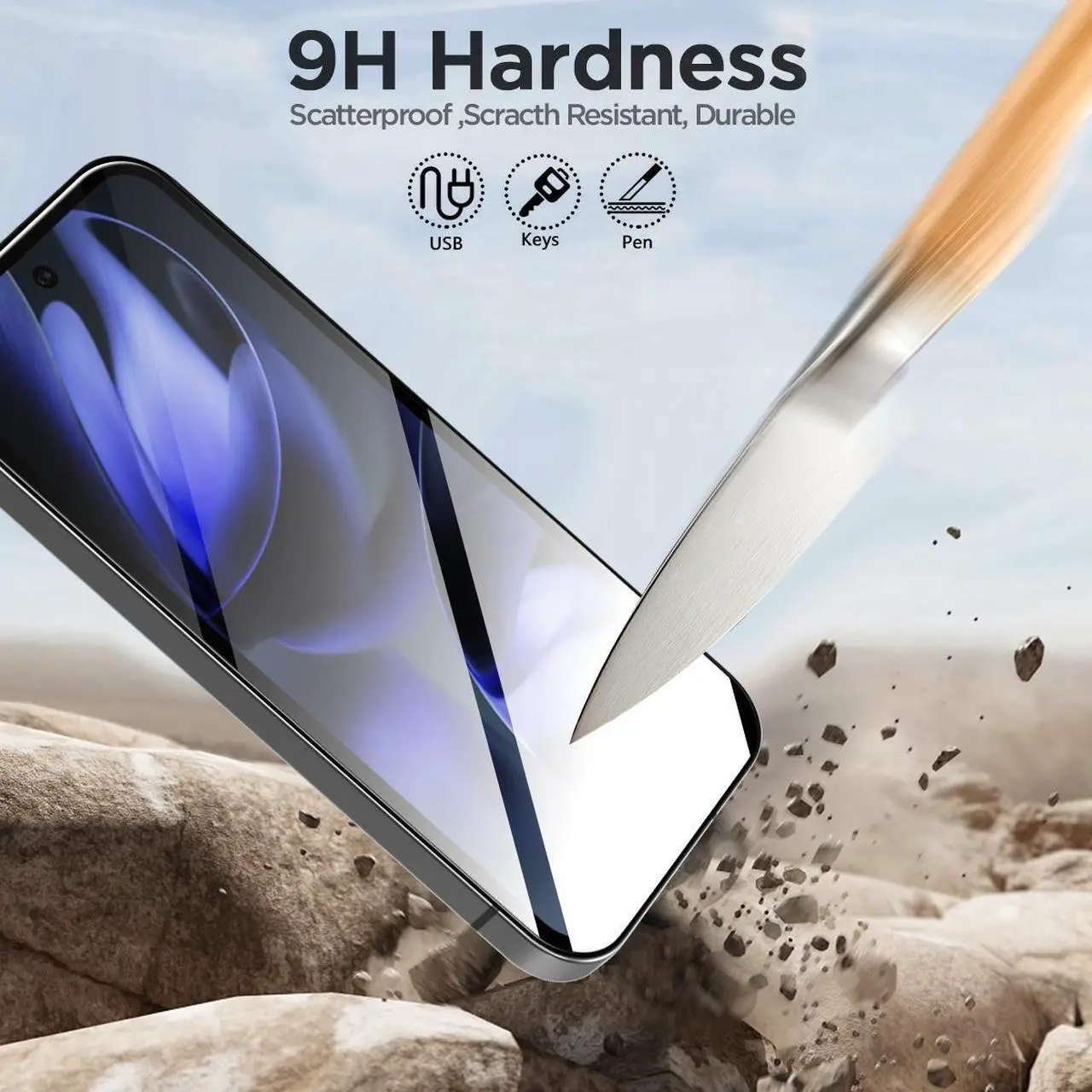 Alt view image 5 of 7 - SZYG 2 Pack for Google Pixel 9a Tempered Glass Screen Protector & Camera Lens Protector, 9H Hardness, Support Fingerprint Unlock, Bubble-Free for Pixel 9a 6.3" 2025