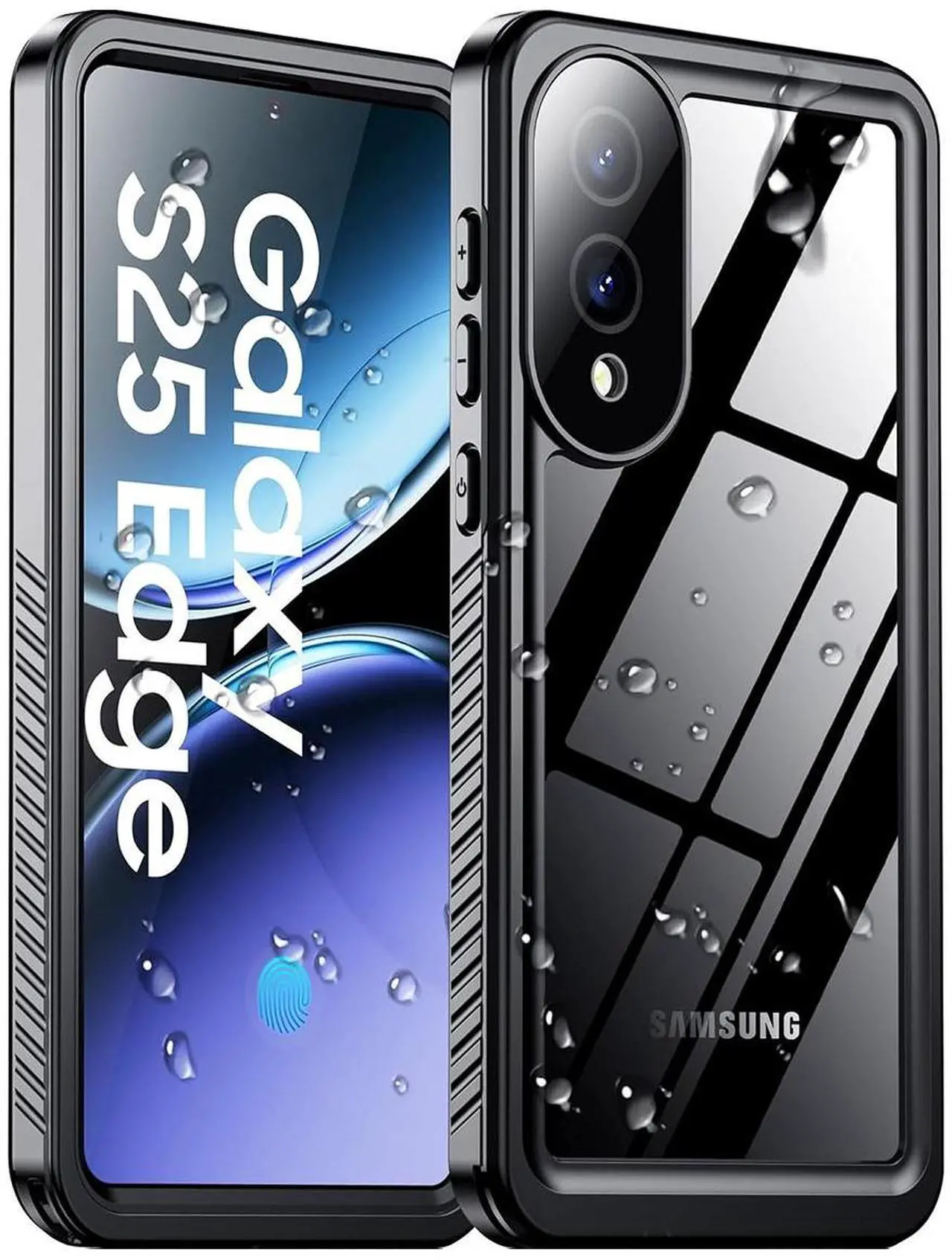 Main image of SZYG Waterproof Case for Samsung Galaxy S25 Edge IP68 Waterproof Shockproof Case Built-in Screen Protector Rugged Full Protection Underwater Dust Proof Heavy Duty Military Drop Proof Protective Cover