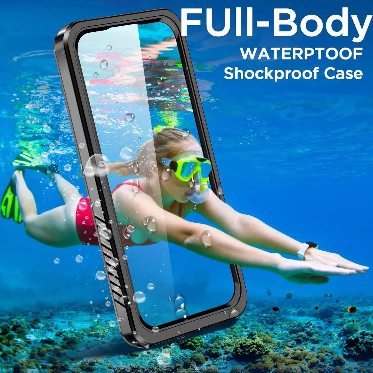 Alt view image 3 of 7 - SZYG Waterproof Case for Samsung Galaxy S25 Edge IP68 Waterproof Shockproof Case Built-in Screen Protector Rugged Full Protection Underwater Dust Proof Heavy Duty Military Drop Proof Protective Cover
