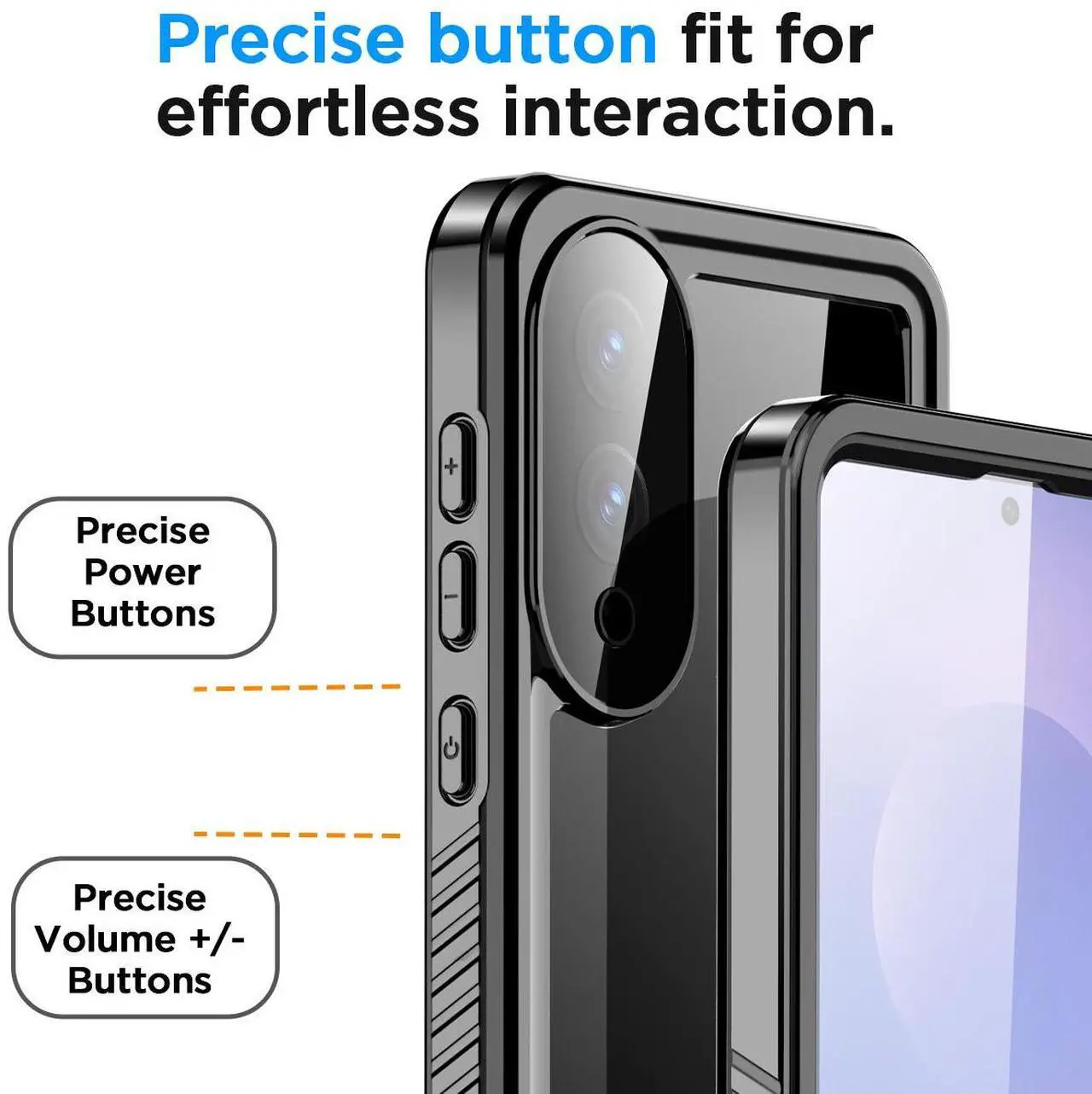 Alt view image 7 of 7 - SZYG Waterproof Case for Samsung Galaxy S25 Edge IP68 Waterproof Shockproof Case Built-in Screen Protector Rugged Full Protection Underwater Dust Proof Heavy Duty Military Drop Proof Protective Cover