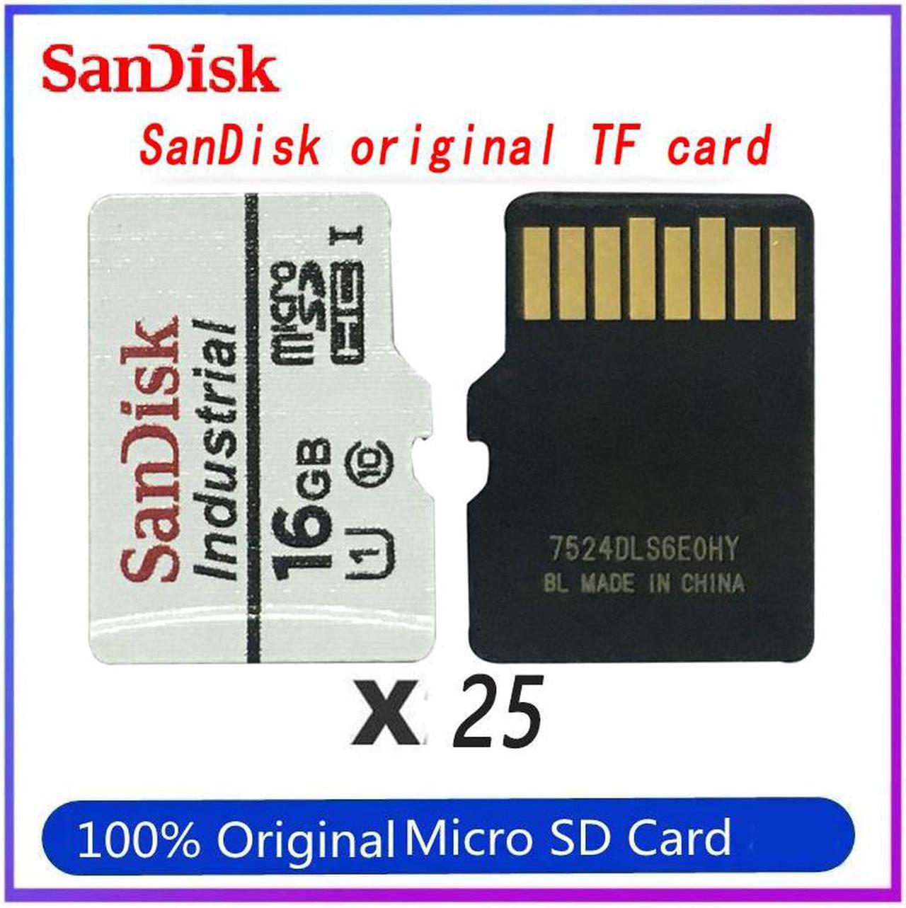 SanDisk TF 16GB Industrial Grade MLC Micro SDHC Class 10  Memory Card Bulk driving recorder camera monitoring MLC MicroSD card Bulk (25 Pack) MicroSD 16GB 25-Pack