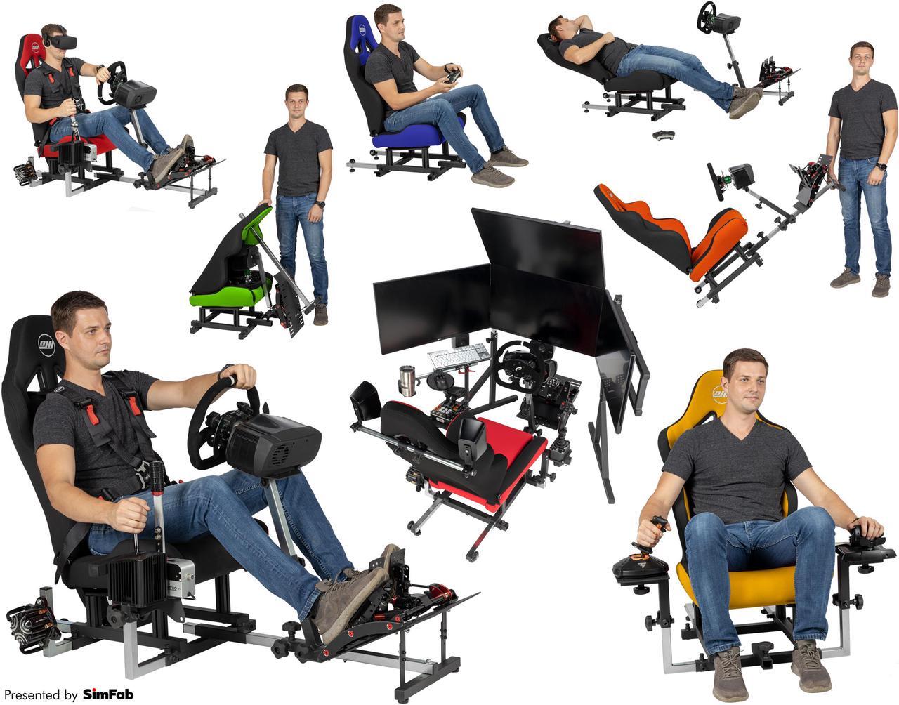 Alt view image 3 of 7 - OpenWheeler GEN3 Racing Wheel Stand Cockpit Black on BLACK | Fits All Logitech G923 | G29 | G920 | Thrustmaster | Fanatec Wheels | Compatible with Xbox One, PS4, PC Platforms