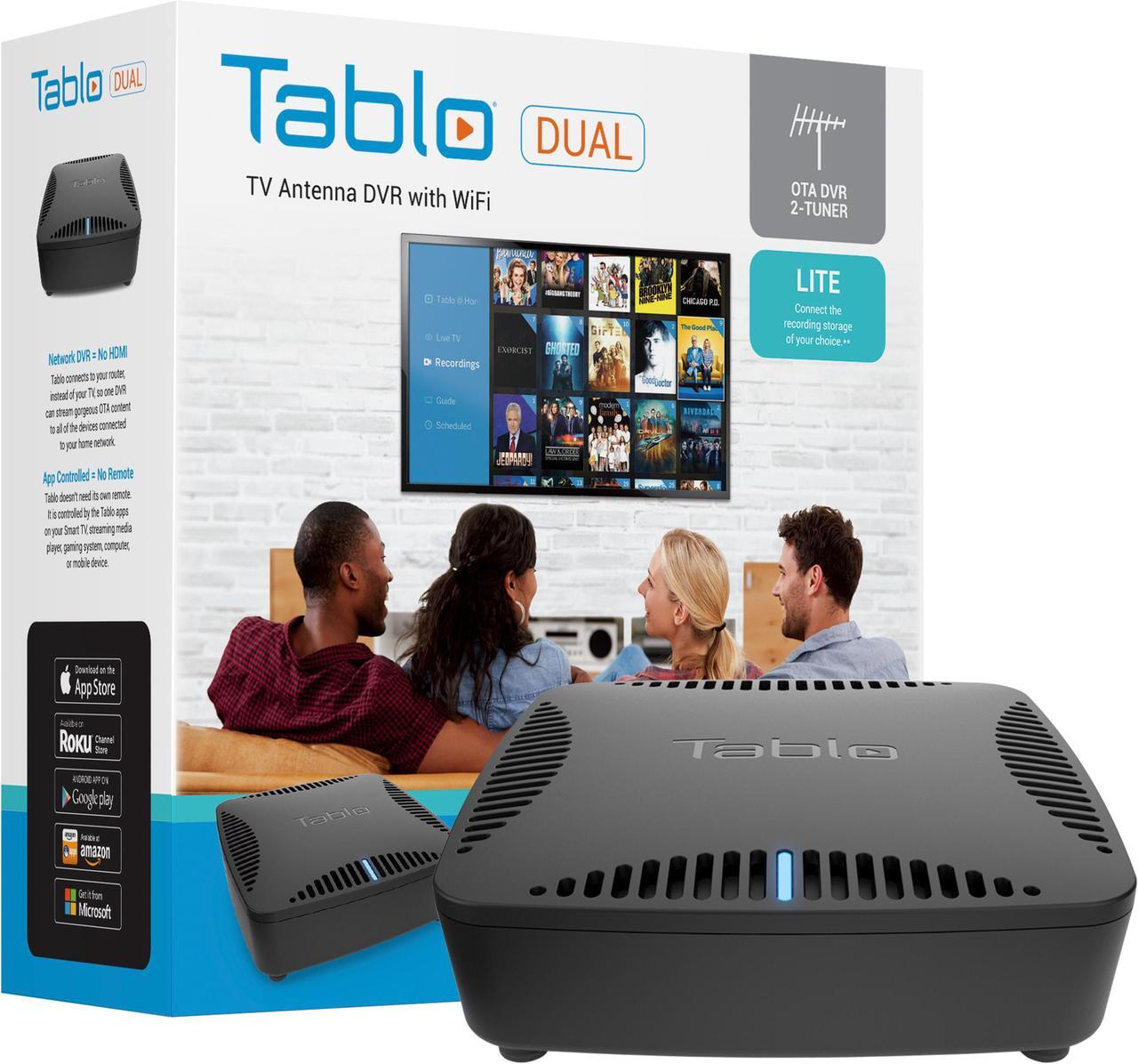 Alt view image 3 of 8 - Tablo Dual LITE [TDNS2B-01-CN] Over-The-Air [OTA] Digital Video Recorder [DVR] for Cord Cutters - with WiFi, and Live TV Streaming - Black