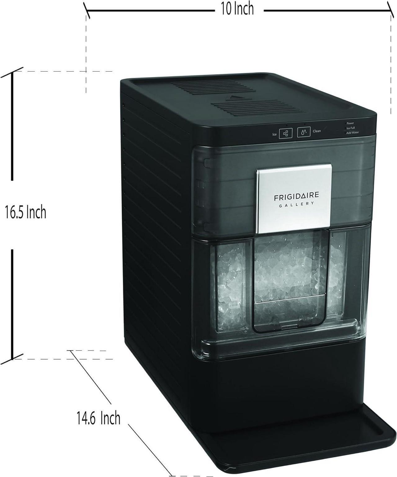 Alt view image 3 of 7 - FRIGIDAIRE Gallery Countertop Crunchy Chewable Nugget Ice Maker, 44lbs per Day, Auto Self Cleaning, 2.0 Gen, Black